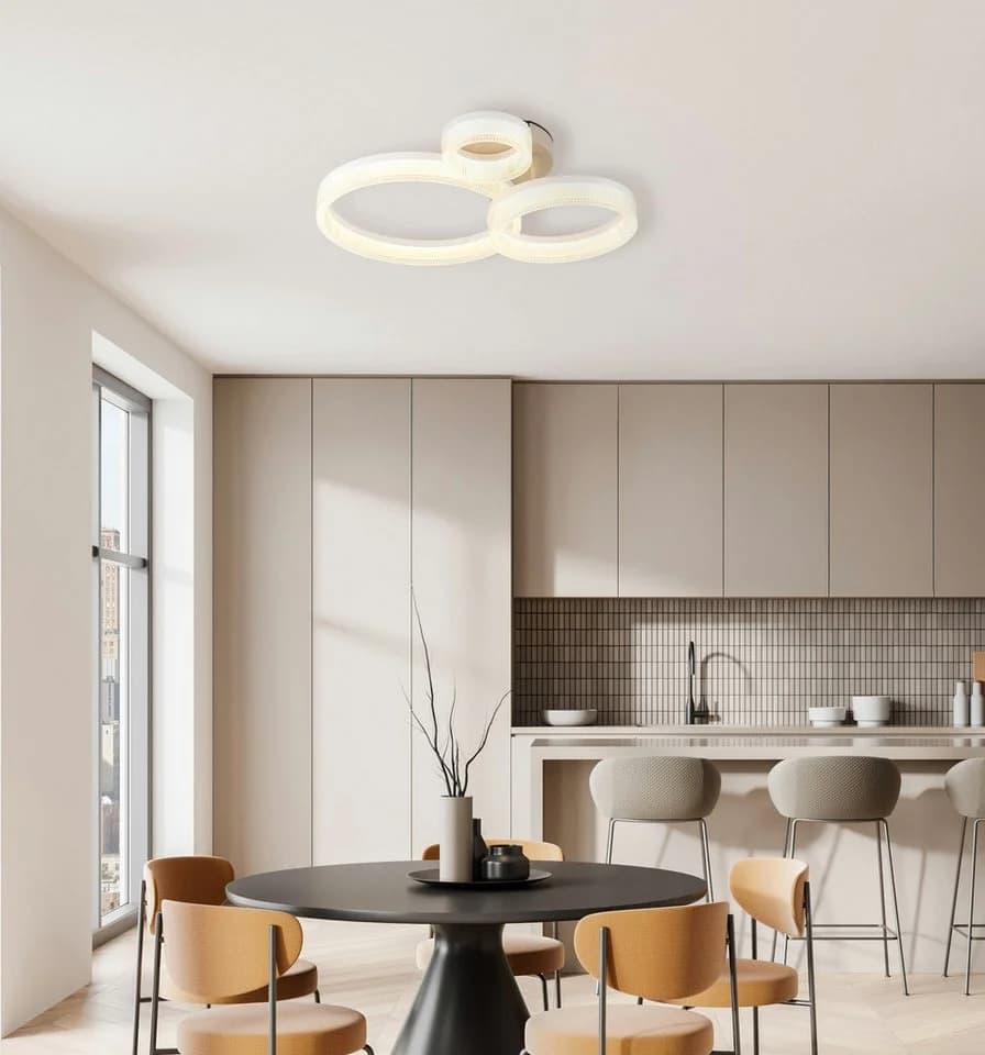 GLOBO Lighting Deckenleuchte ZARA Metall Sandfarben Matt