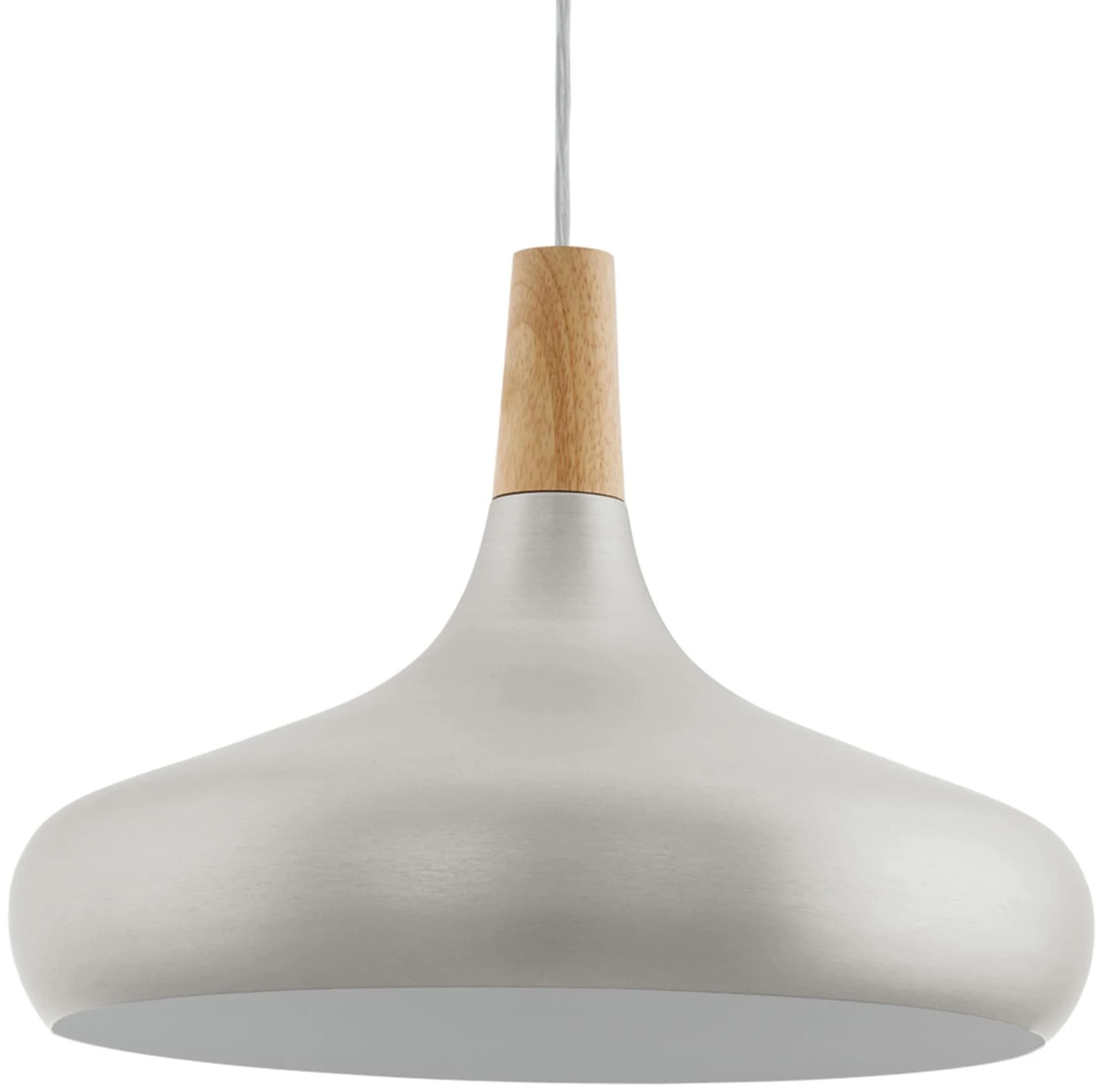 EGLO Hängeleuchte SABINAR Braun Silber Holz Stahl Pendelleuchte