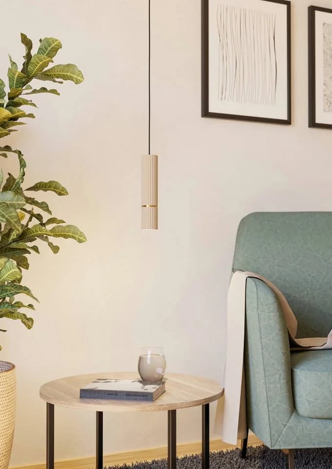 EGLO Caminia Hängeleuchte Beige Gold LED Pendelleuchte