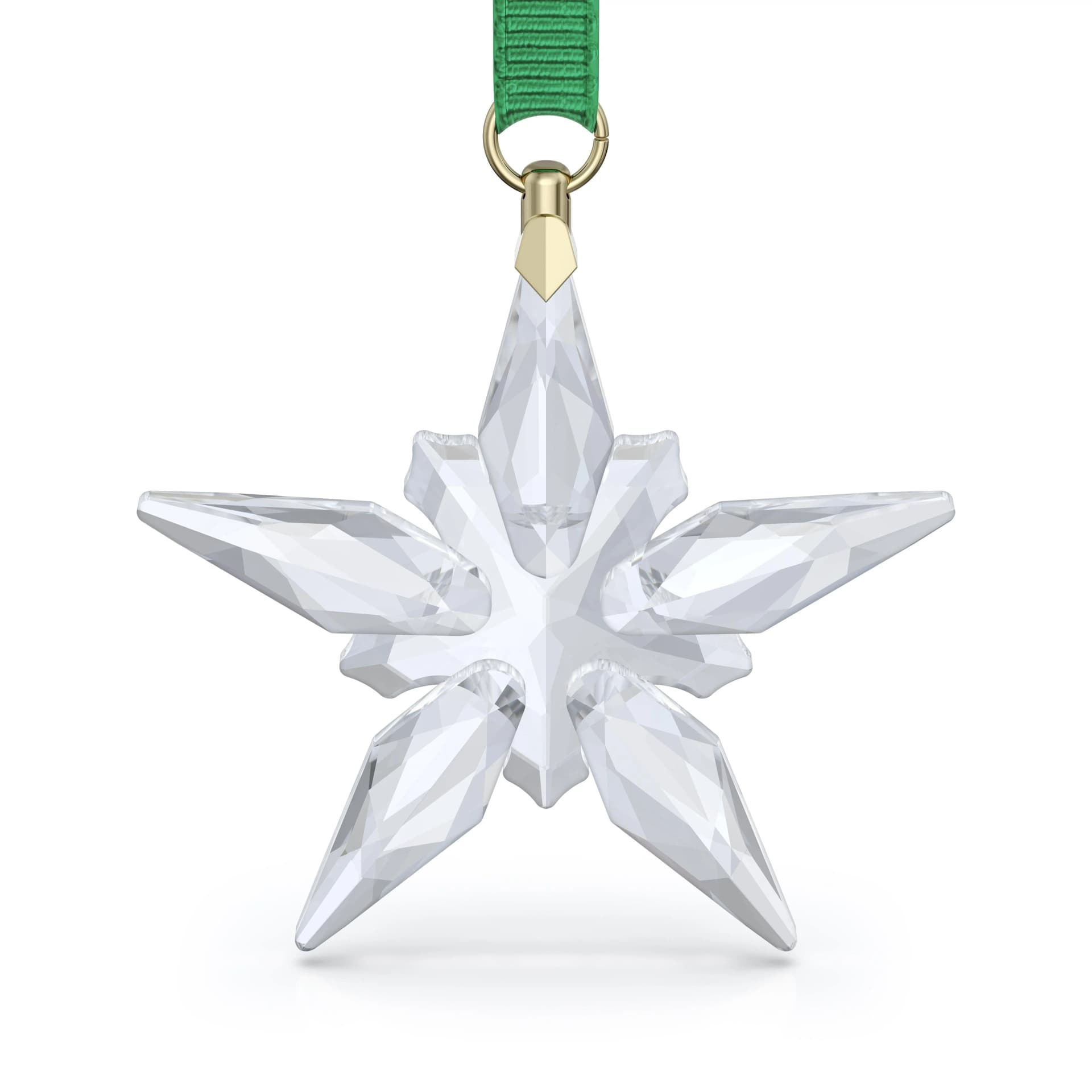Swarovski Kristallfigur Sammelfigur Annual Edition Little Star Ornament 2025, Grün, Kristallweiß, Goldfarben