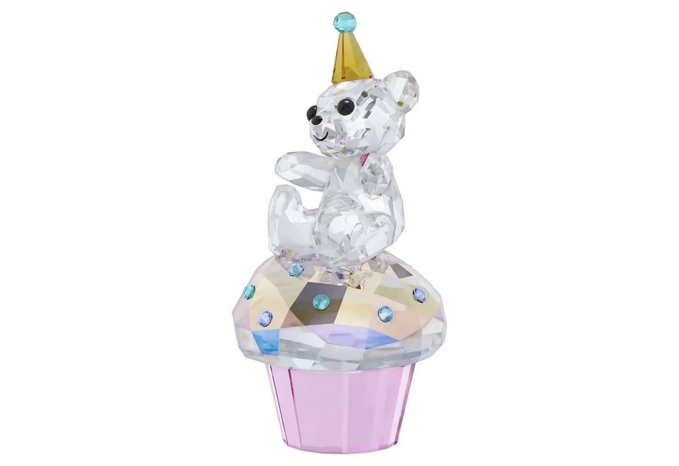 Swarovski Kristallfigur Kris Bear Sweet Celebration Rosa Blau