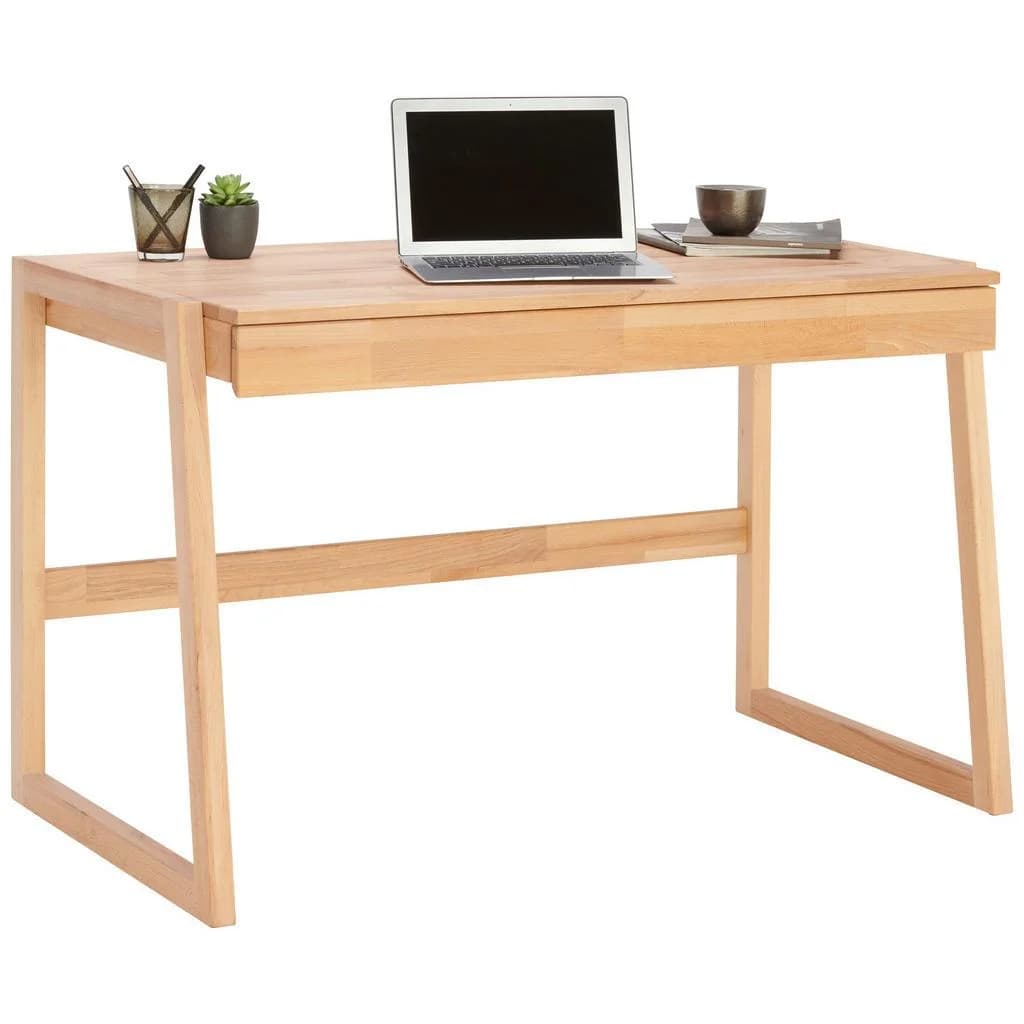 Carryhome Schreibtisch Kernbuche Massiv U-Form