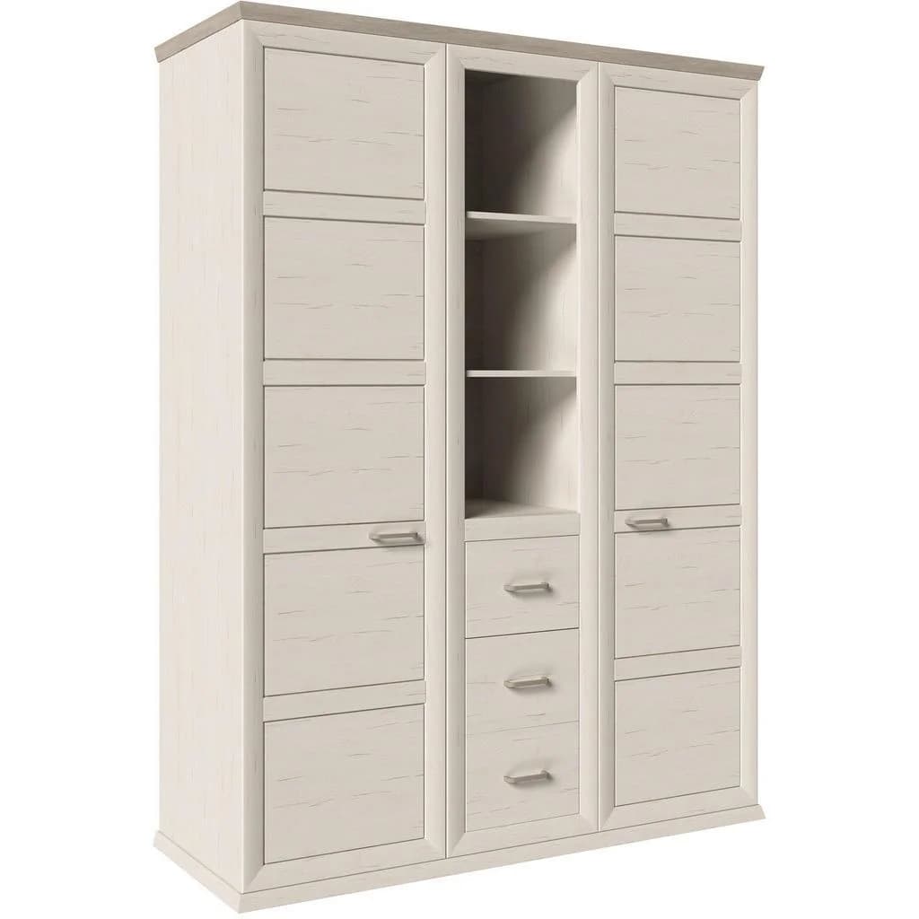 My Baby Lou Babykleiderschrank Camron Weiß/Grau 7 Fächer 3 Schubladen