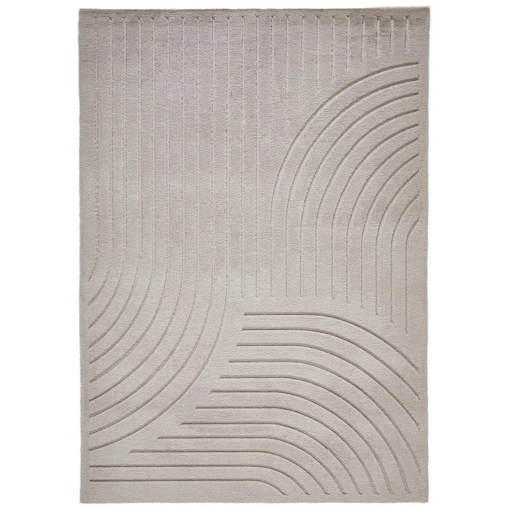 Novel Hochflorteppich Siena Taupe Geometrisch 160x230 cm