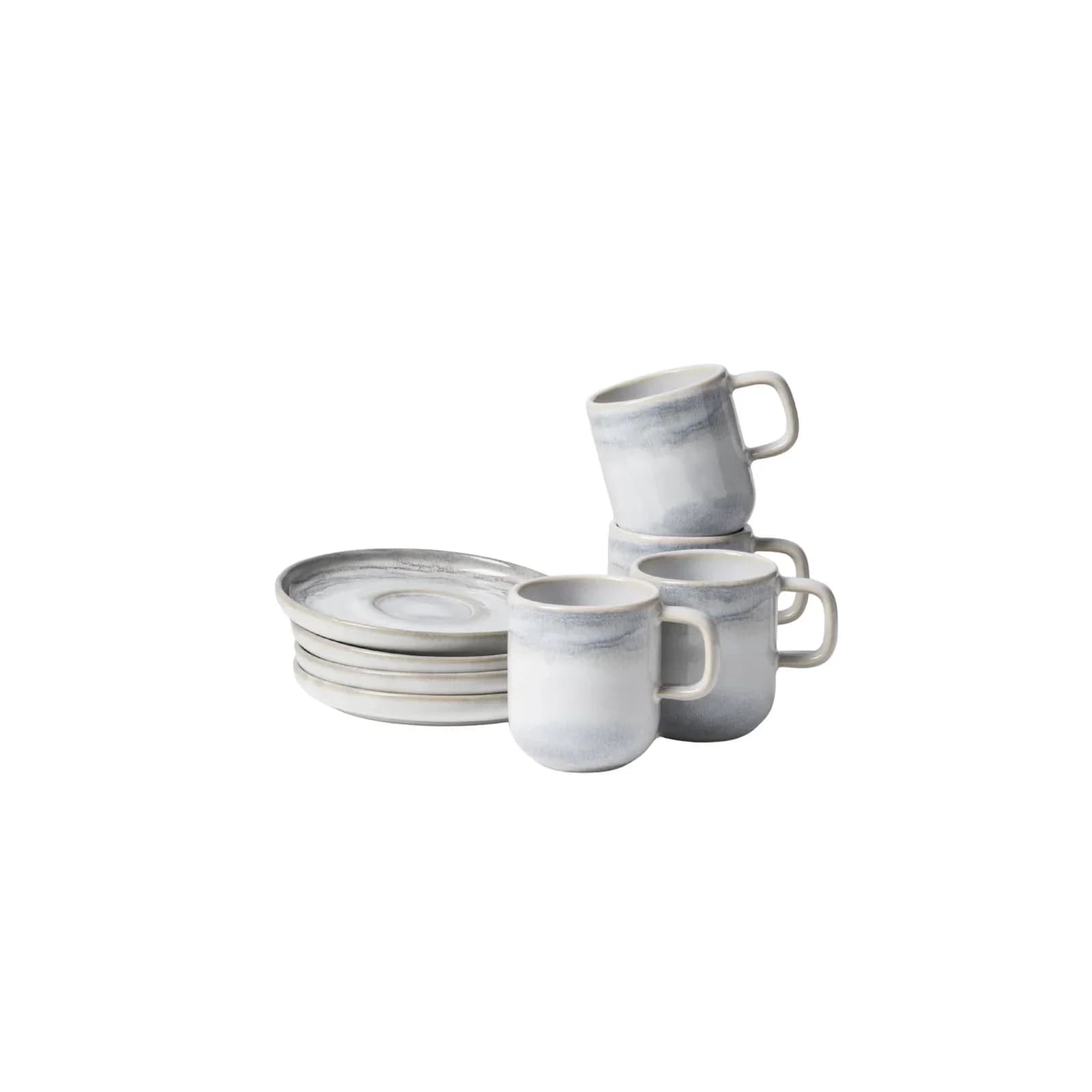 Espressotasse GIPFELSTÜCK Tiefer See Grau/Weiß Scandi-Style