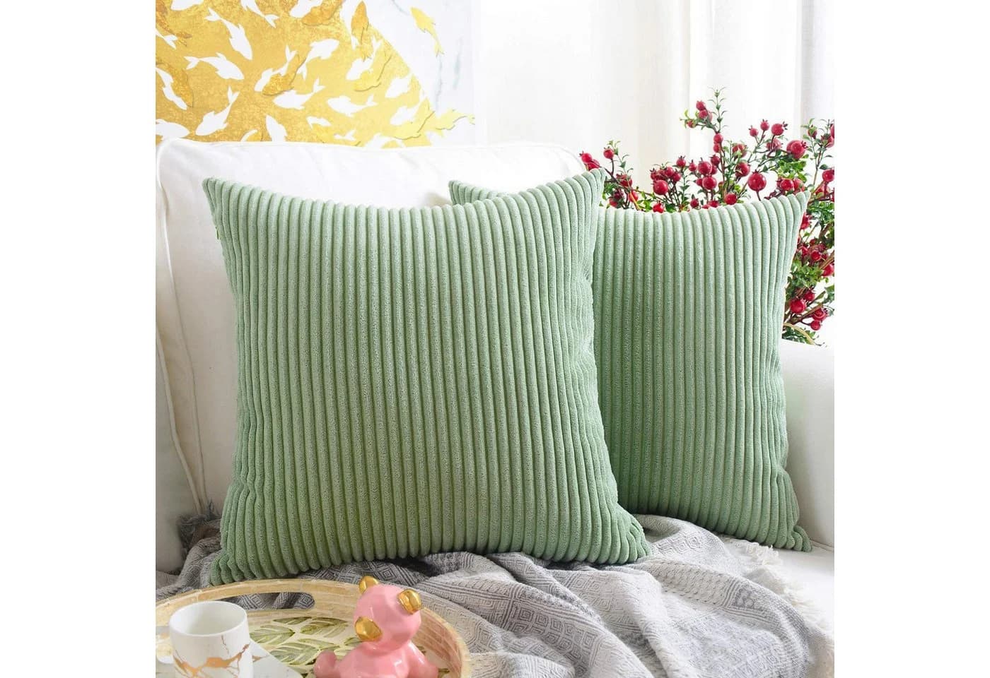 Interior by Hakito Dekokissen 2er Set Mary Minze Polyester