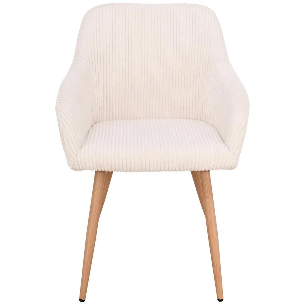 Livetastic Armlehnstuhl Beige Holz Metall Textil