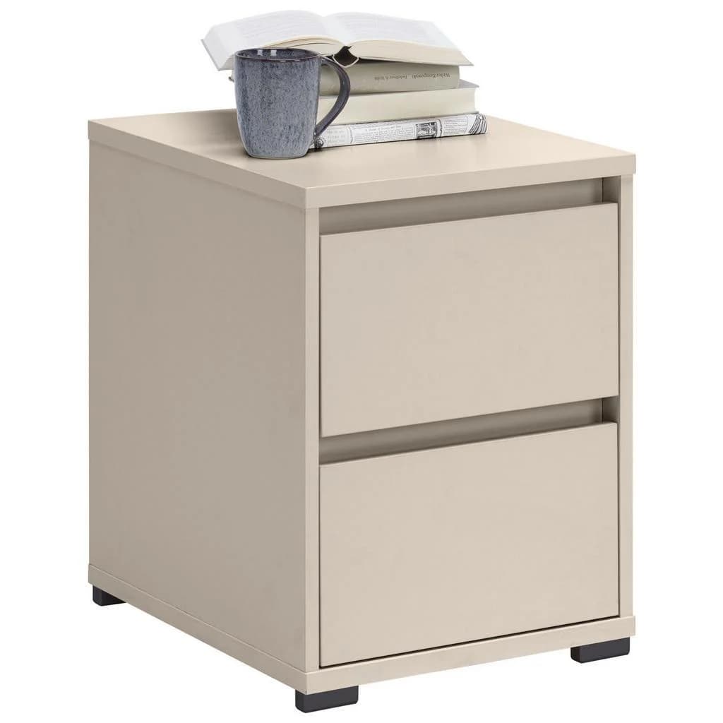 Carryhome Nachtschrank Kaschmir Holzwerkstoff 2 Schubladen