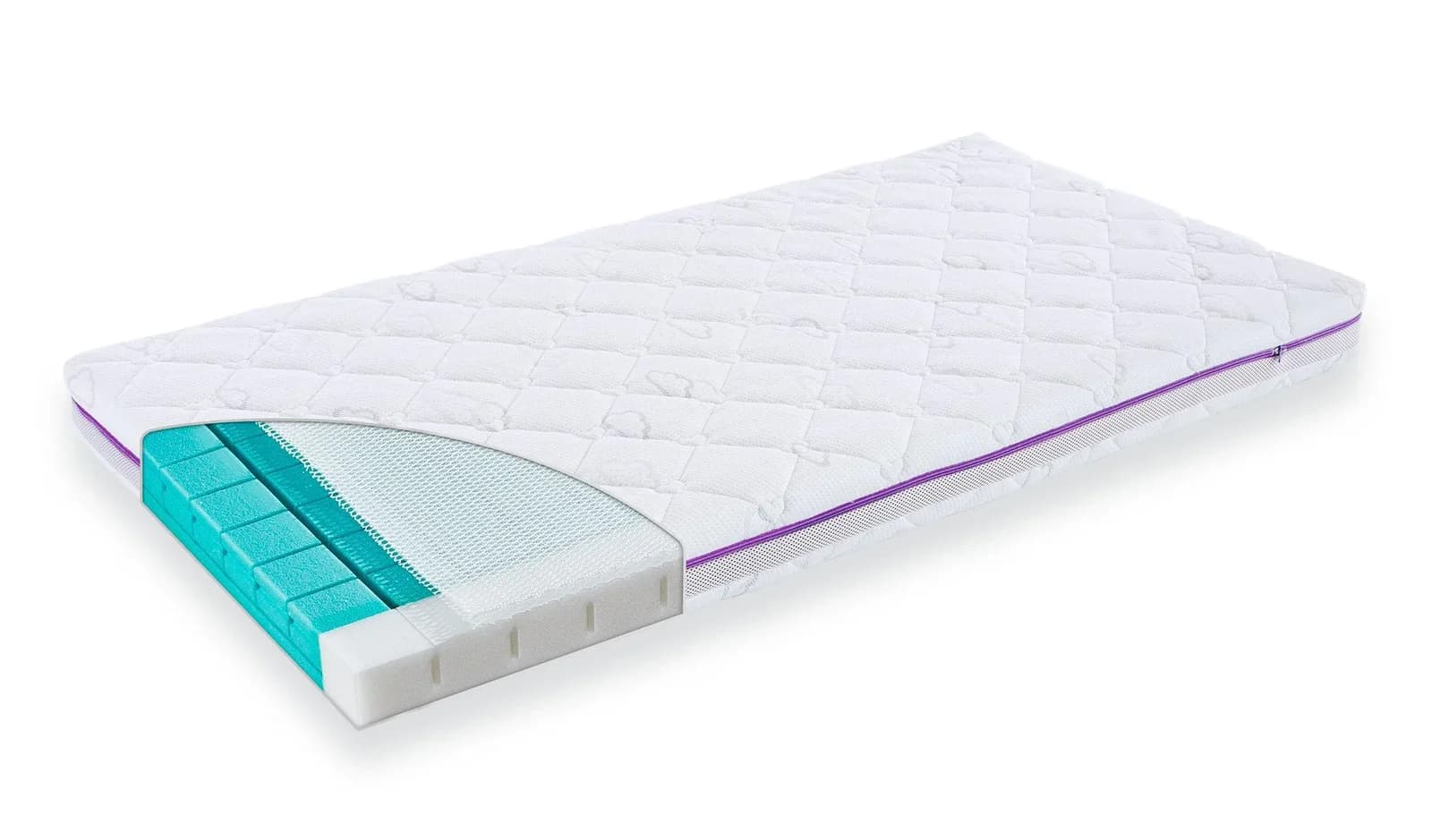 Kindermatratze TRÄUMELAND Frühlingsluft 60x120cm Weiß