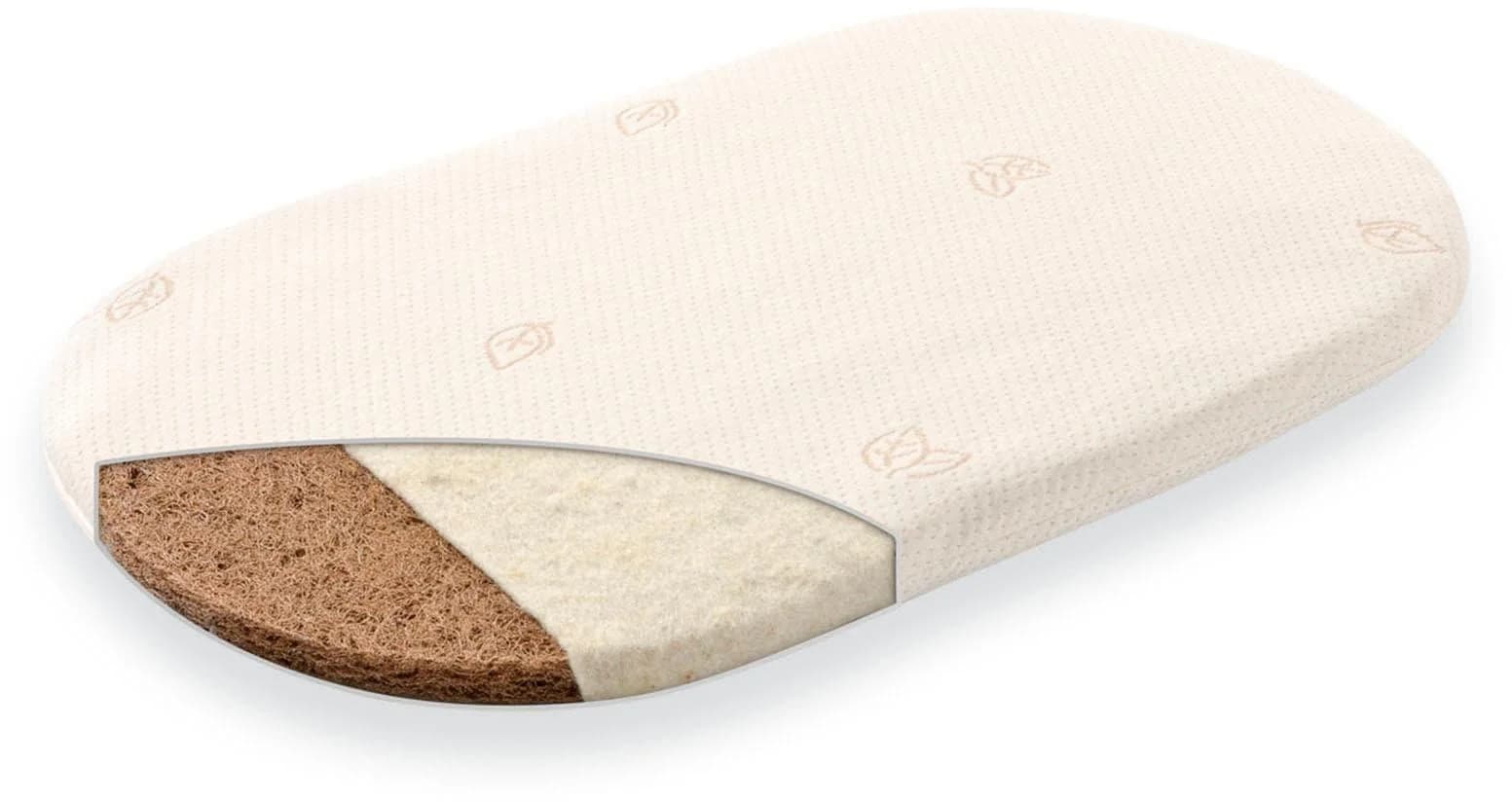 TRÄUMELAND Babymatratze Naturwölkchen 46x82cm Bio-Baumwolle Weiß