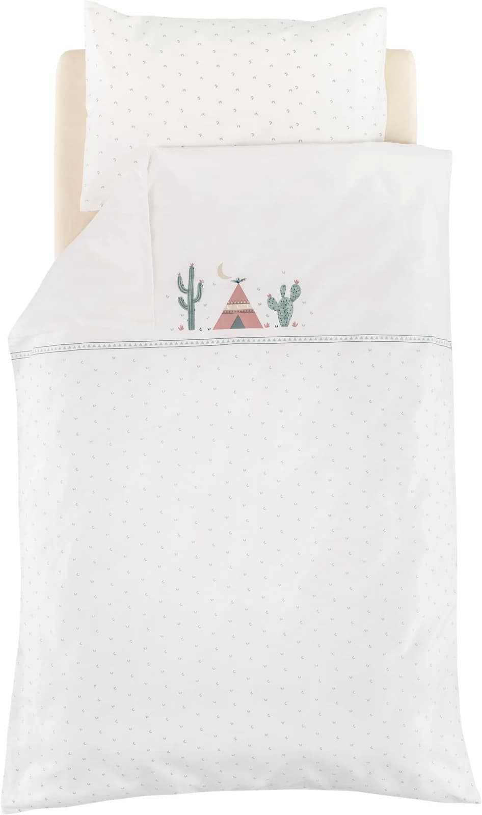 TRÄUMELAND Babybettwäsche Jersey 100% Baumwolle Kaktusdesign
