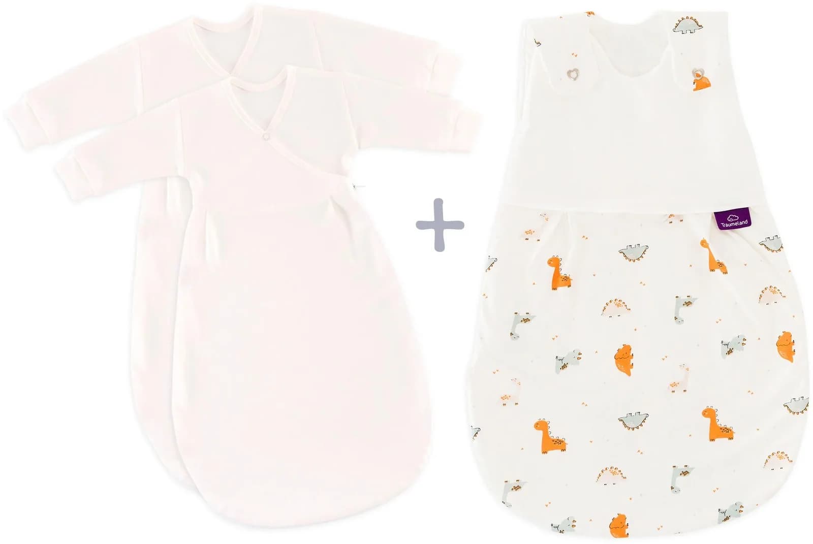 TRÄUMELAND Babyschlafsack 3tlg. Set LIEBMICH bunt Gr. 68/74