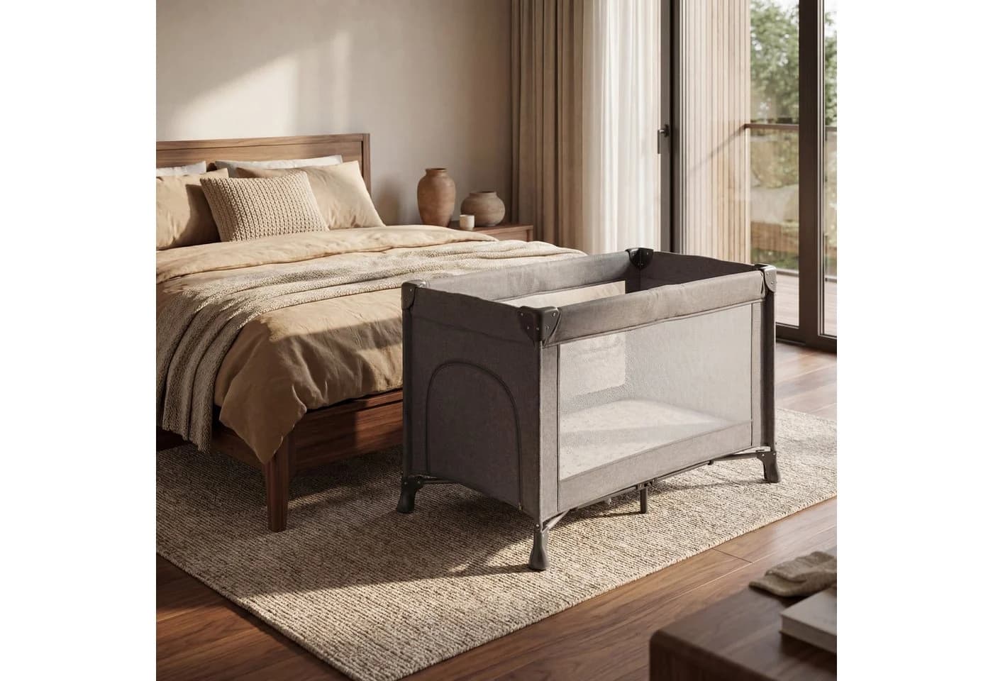 Fillikid Reisebett-Matratze gerollt 120x60 cm beige