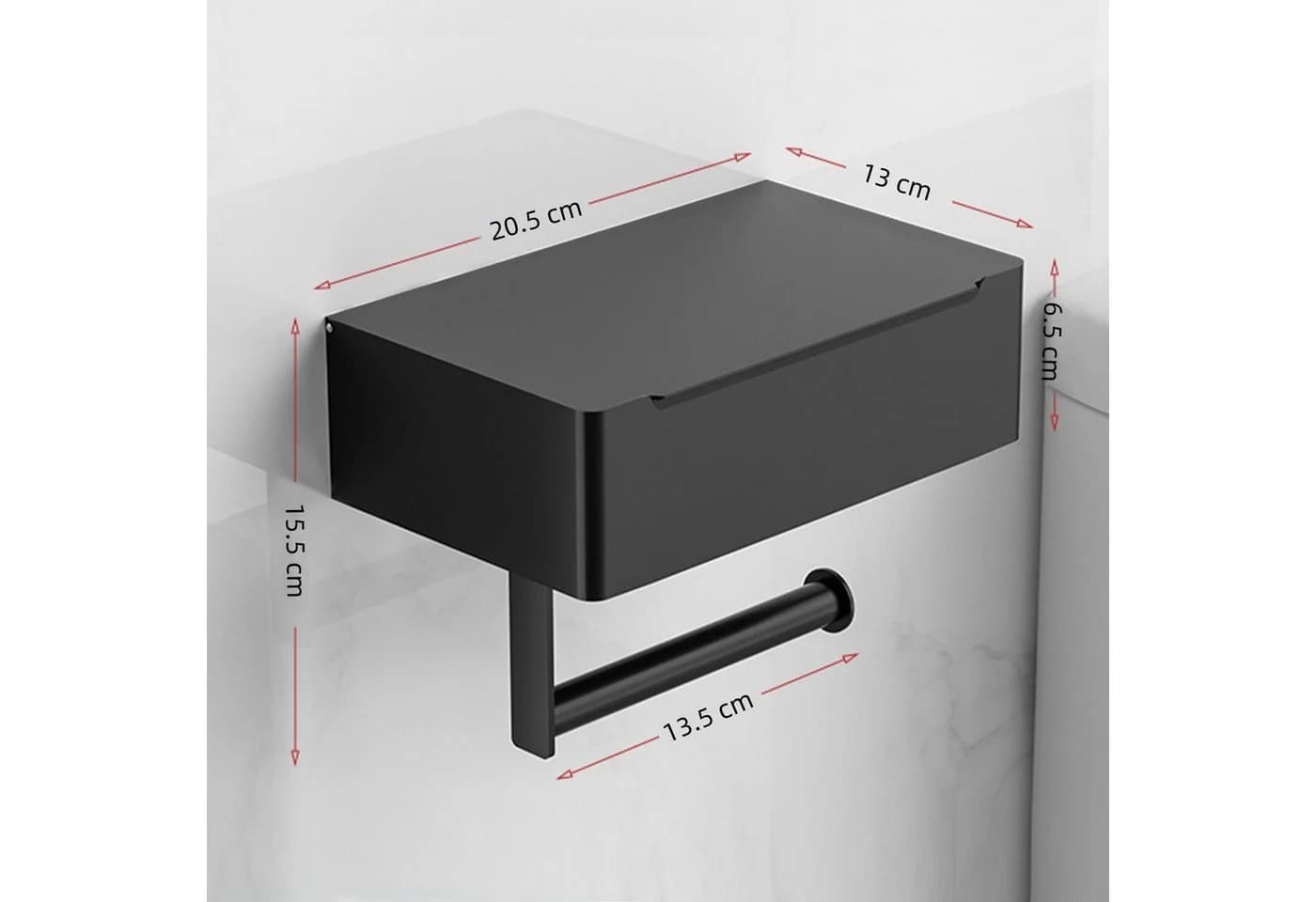 SEHAUSEU Toilettenpapierhalter Edelstahl Weiß/Schwarz