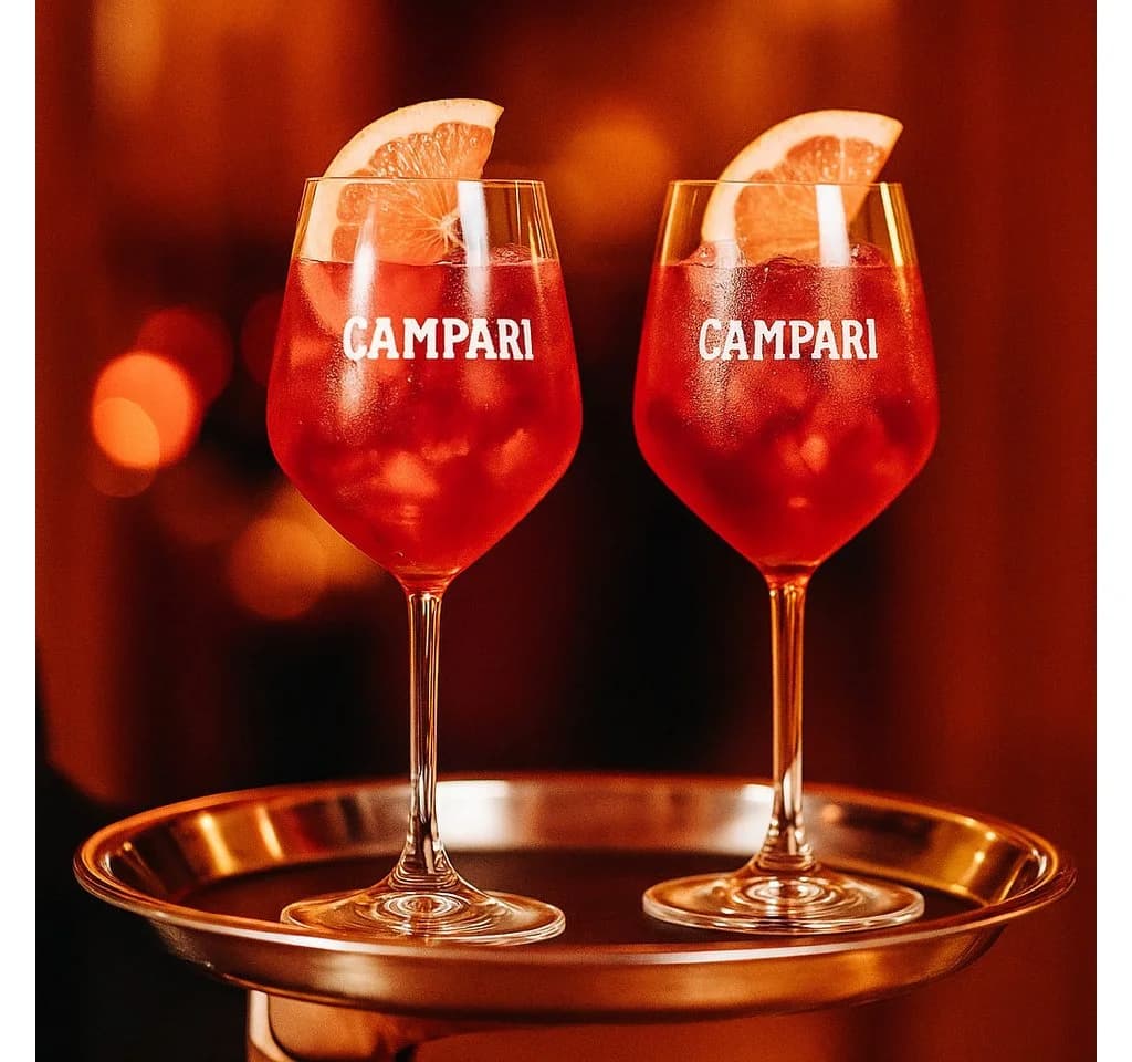 Mixcompany Gläser-Set Campari Weingläser – 2er Set Transparent