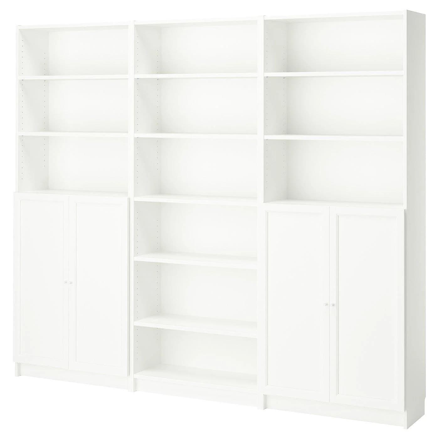 IKEA BILLY / OXBERG Regalkombination mit Türen Weiß