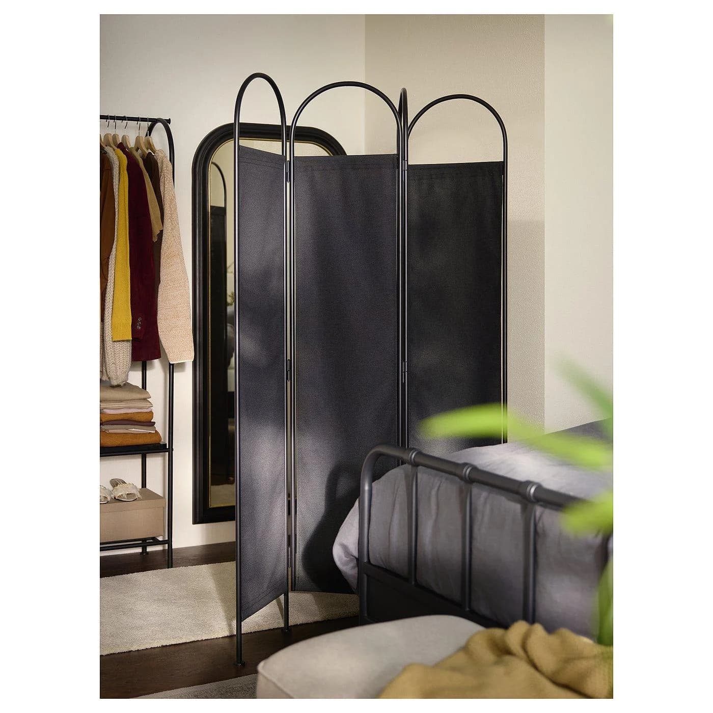 IKEA GRÅFJÄLLET Raumteiler Anthrazit Faltbar Industriedesign
