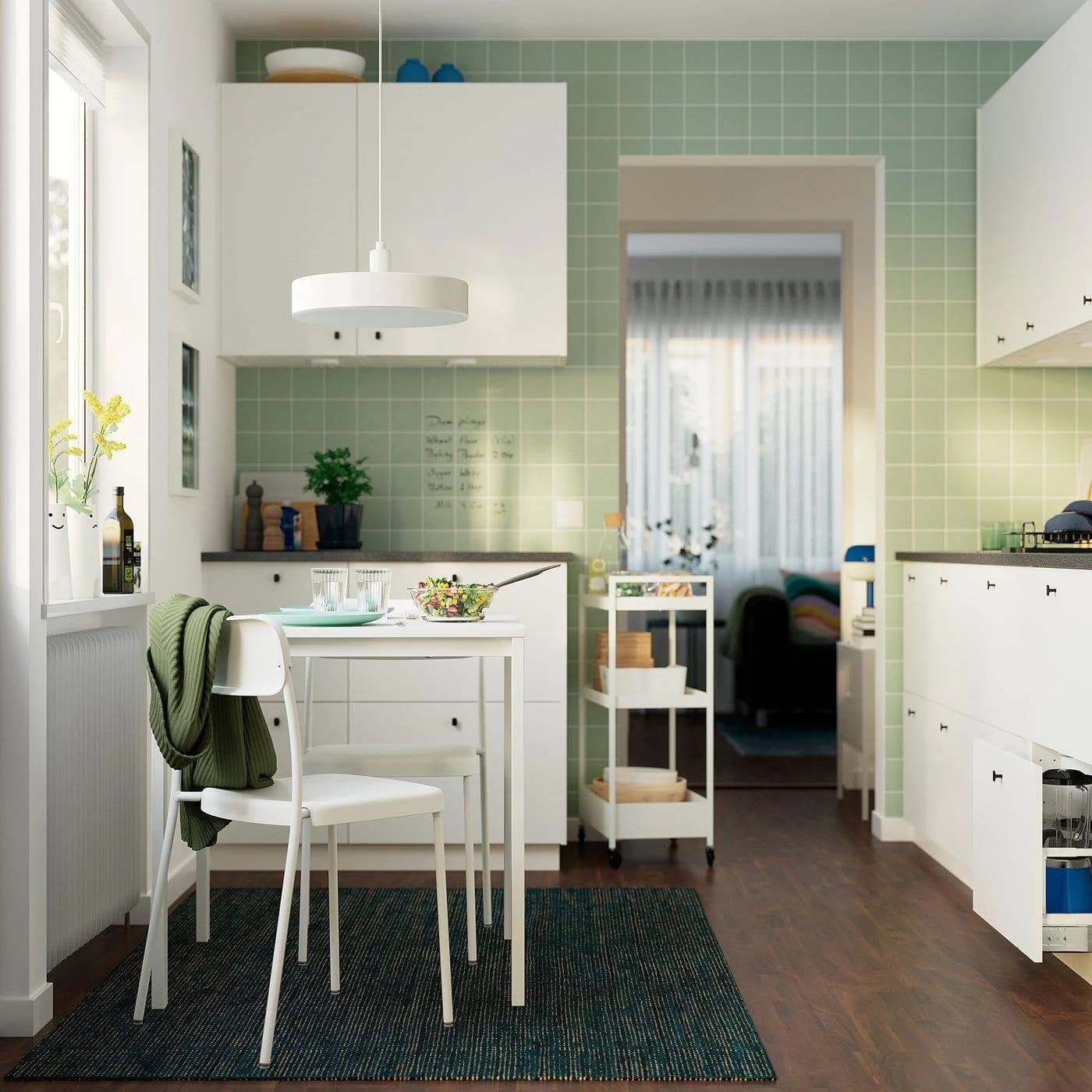 IKEA VIHALS Stuhl Weiß Stapelbar Modern
