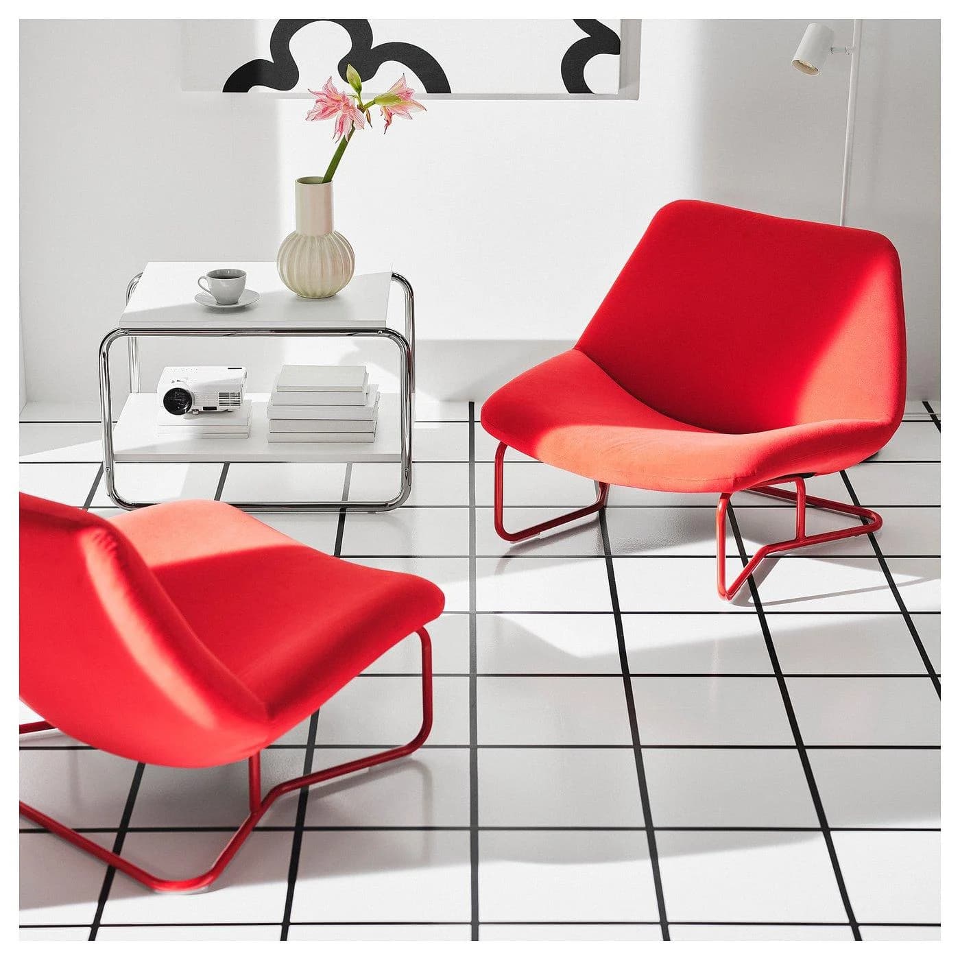 IKEA SOTENÄS Sessel Rot Rattan Design