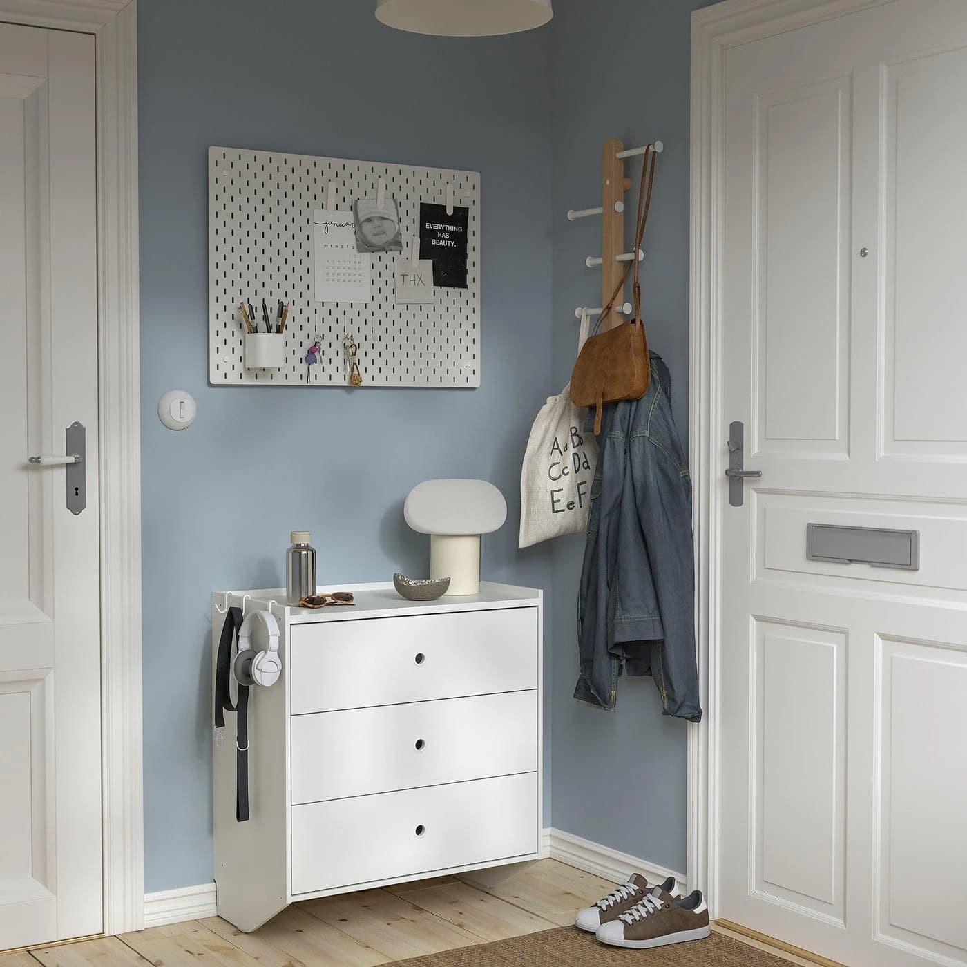 IKEA RACKNÄS Kommode mit 3 Schubladen Weiß