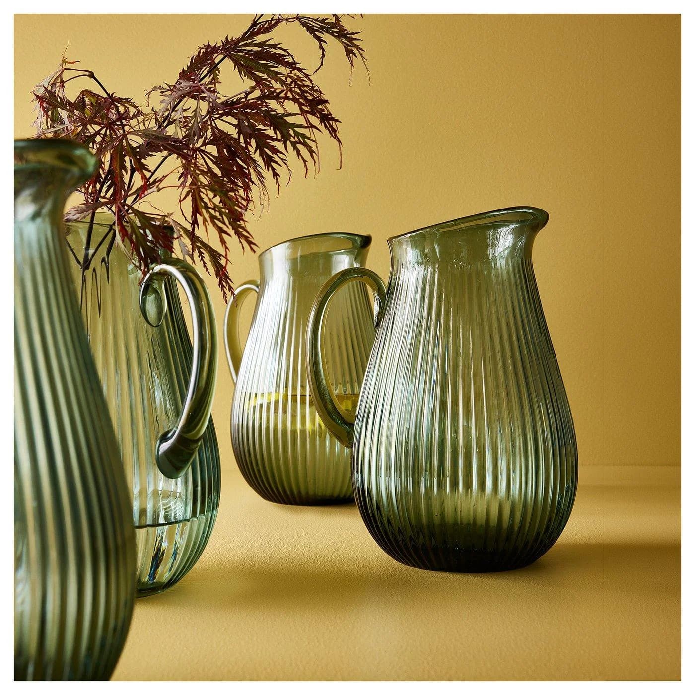 IKEA VARDAGEN Kanne Dunkelgrün Glas