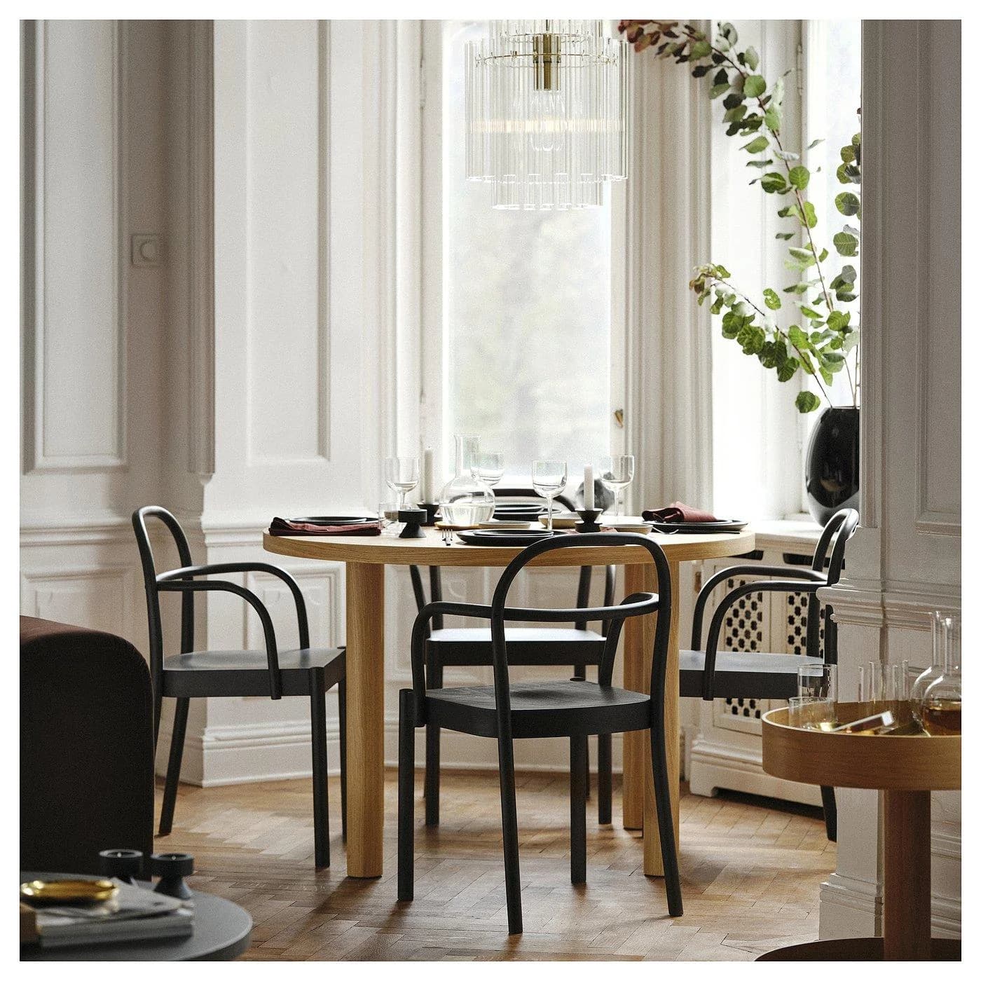 IKEA STOCKHOLM 2025 Stuhl Dunkelbraun Massivholz