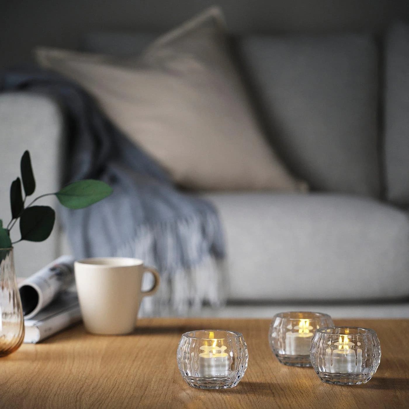 IKEA FRÖJDA Teelichthalter Klar Transparent