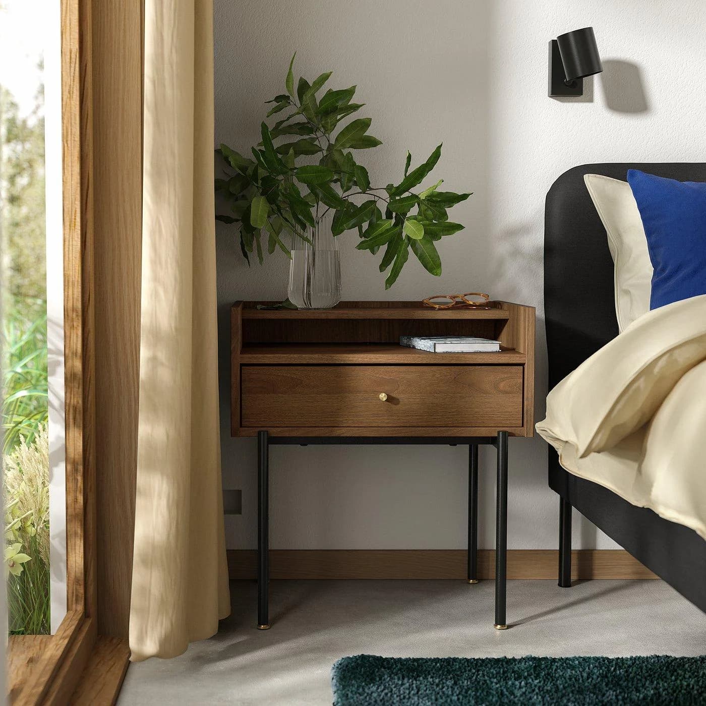 IKEA RÅDMANSÖ Ablagetisch Braun Holzoptik mit Schublade
