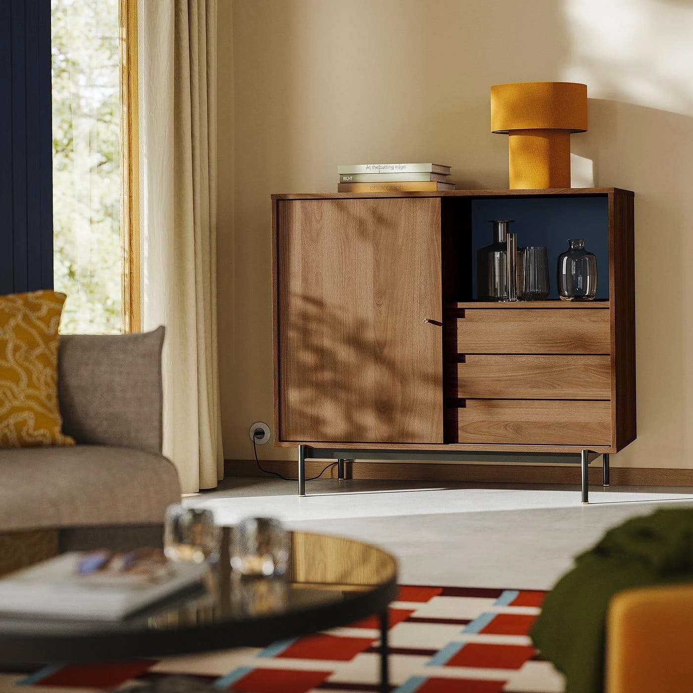 IKEA RÅDMANSÖ Schrank Braun Mid-Century Design