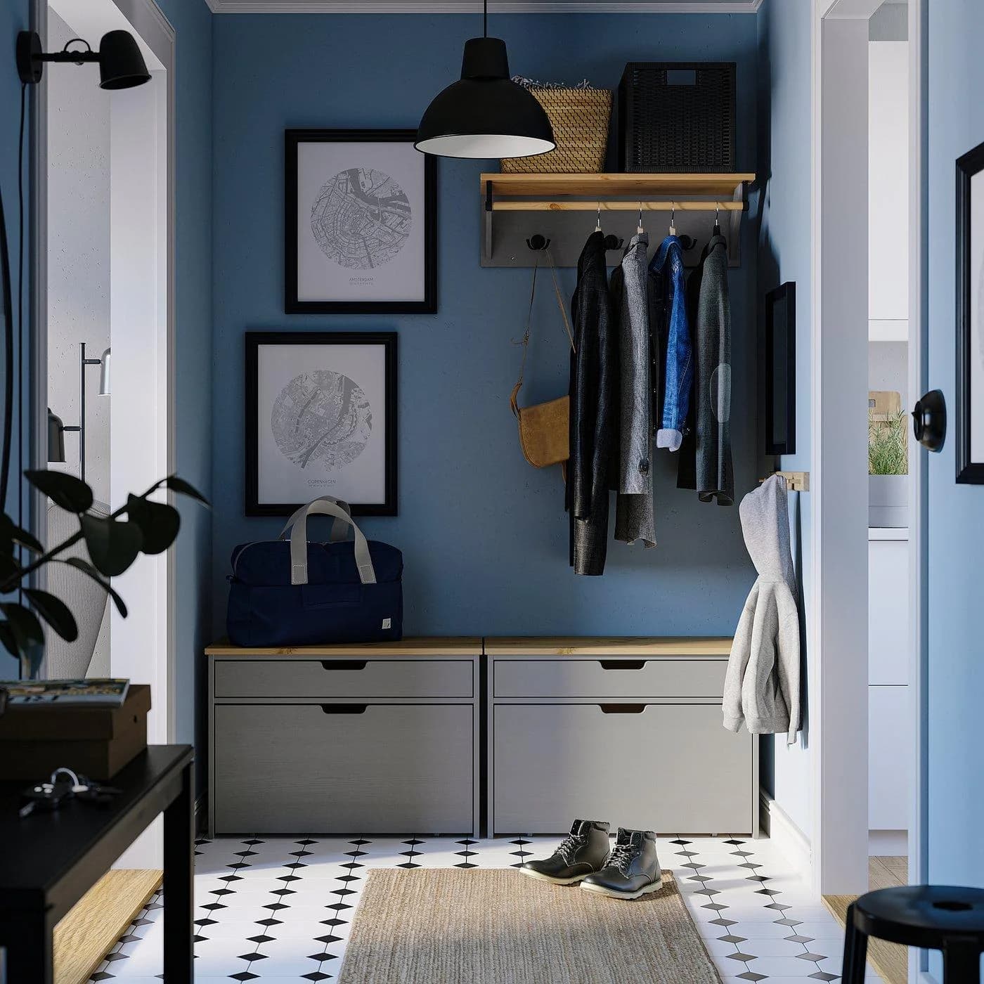 IKEA KALLSÖ Banktruhe Grau