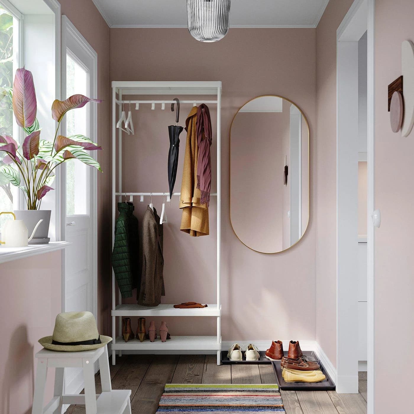 IKEA MACKAPÄR / BAGGMUCK Flur-Set 4-tlg. Weiß/Grau