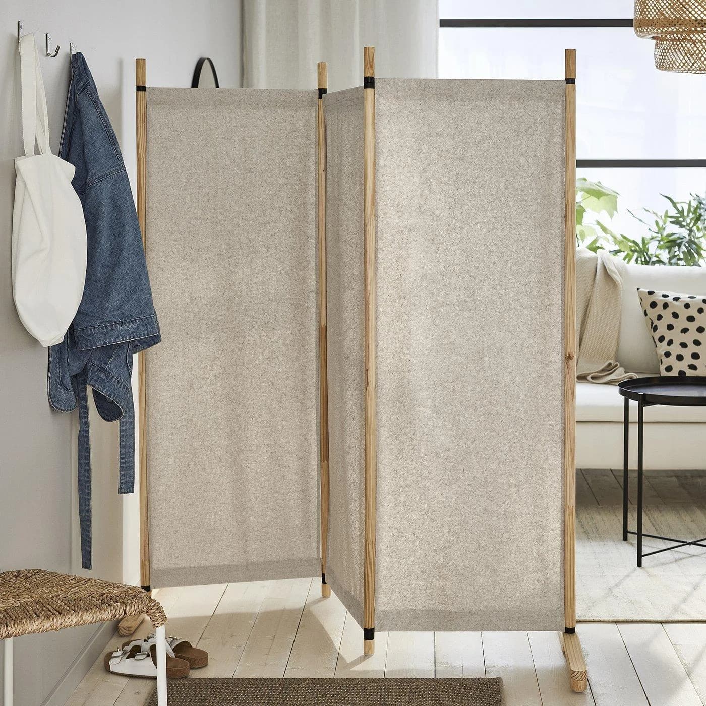 IKEA GLAMBERGET Raumteiler Kiefer Beige