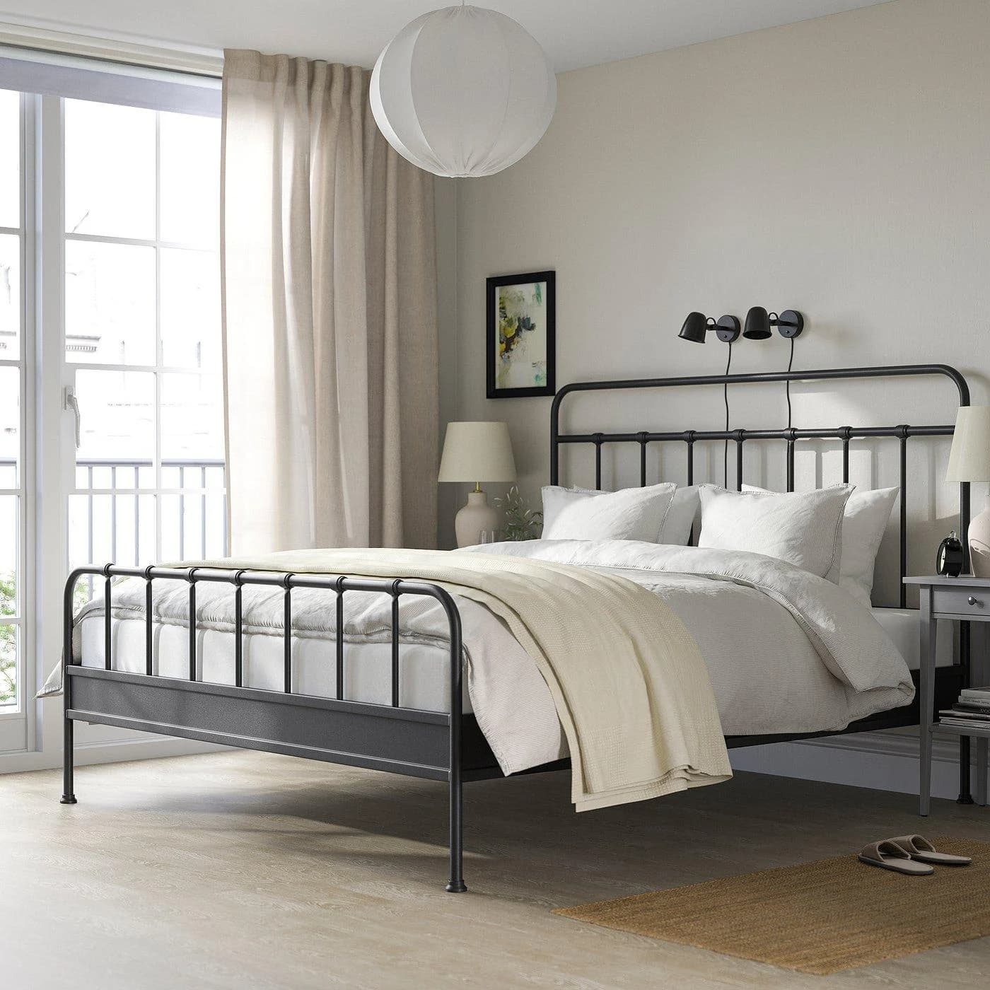 IKEA STJÄRNÖ Bettgestell Stahl Dunkelgrau