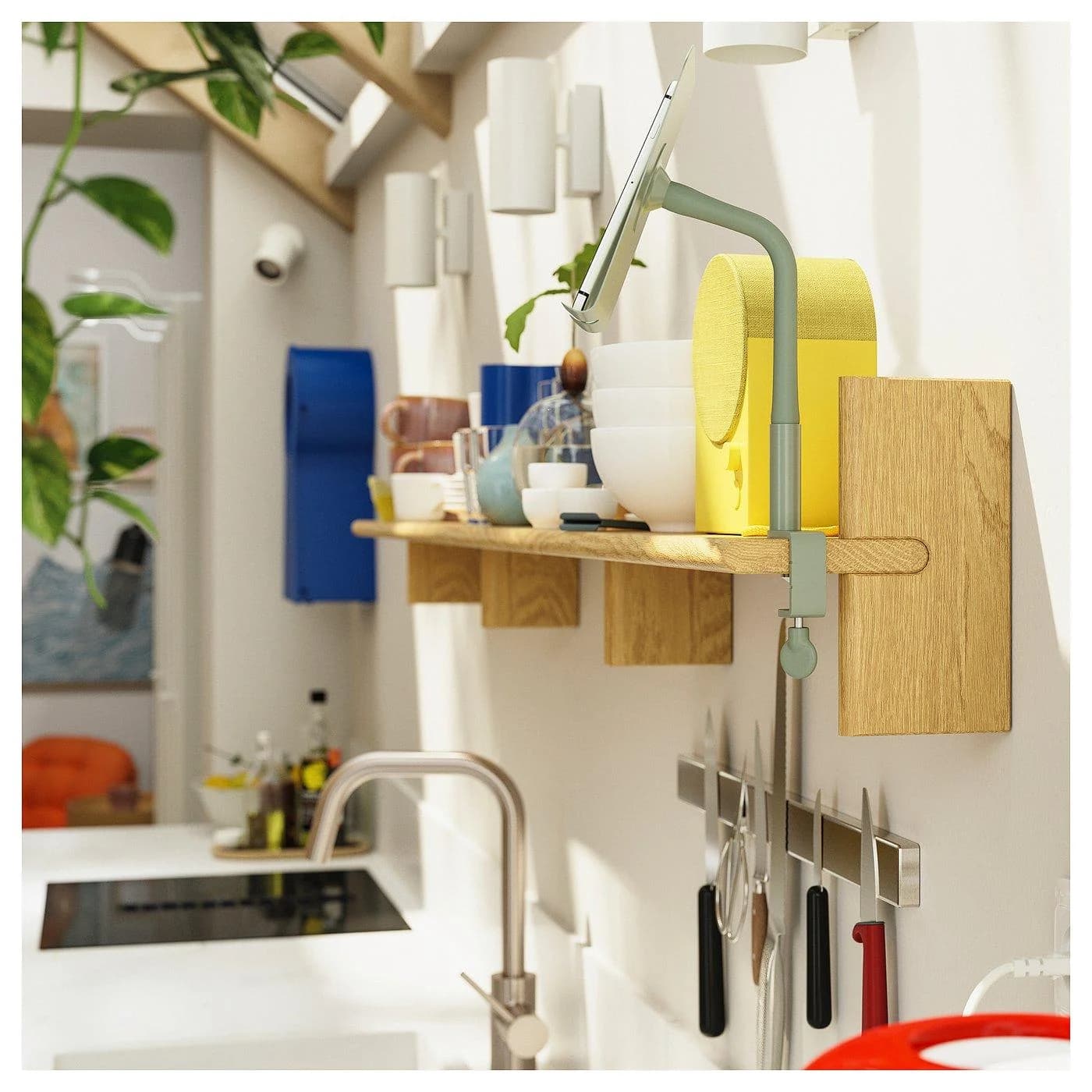 IKEA KLAVRESTRÖM Wandregal Eiche massiv Braun