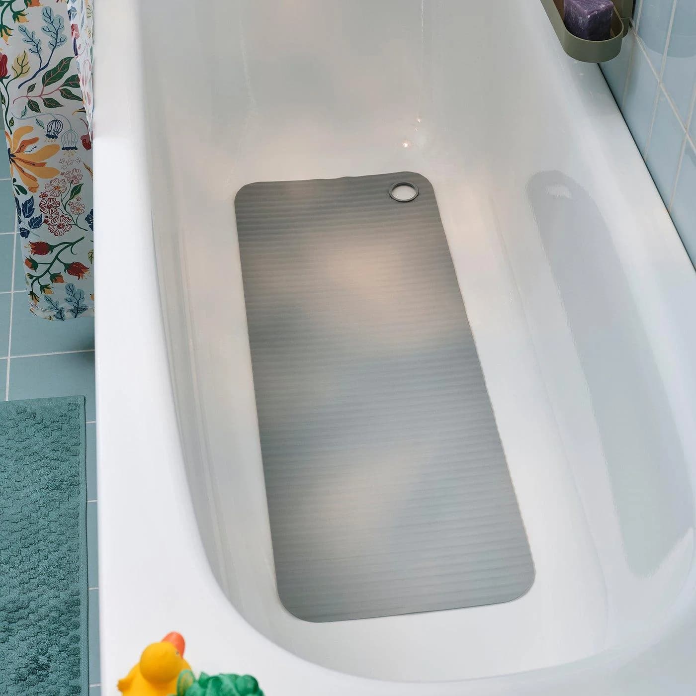 IKEA VALVATTNET Badewannenmatte Grau Rutschfest