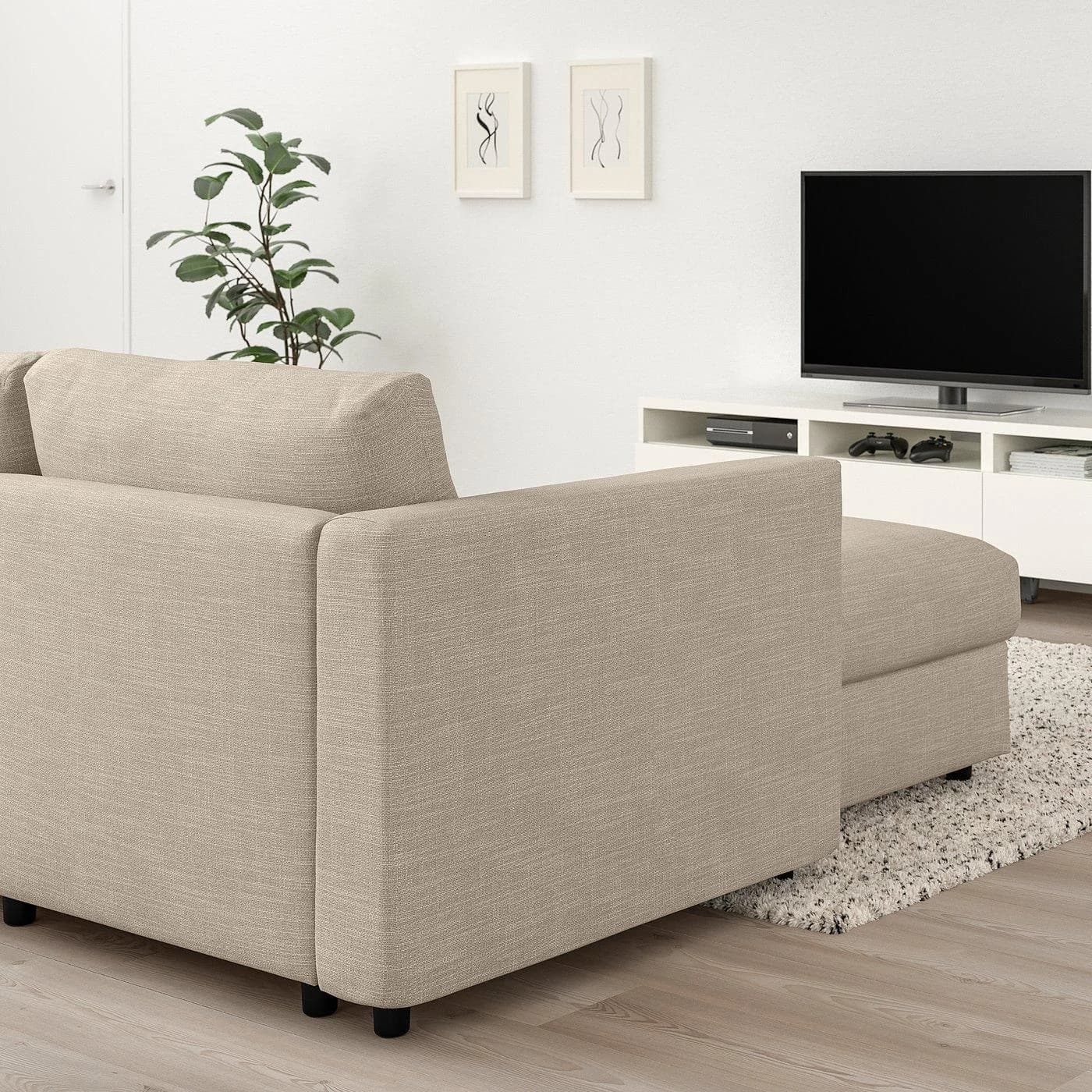 IKEA VIMLE 4er-Sofa mit Recamiere Beige
