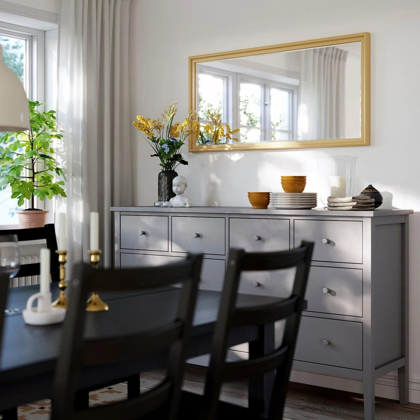 IKEA PINGSTSYREN Spiegel massivem Kiefernholz Beige/Gelb