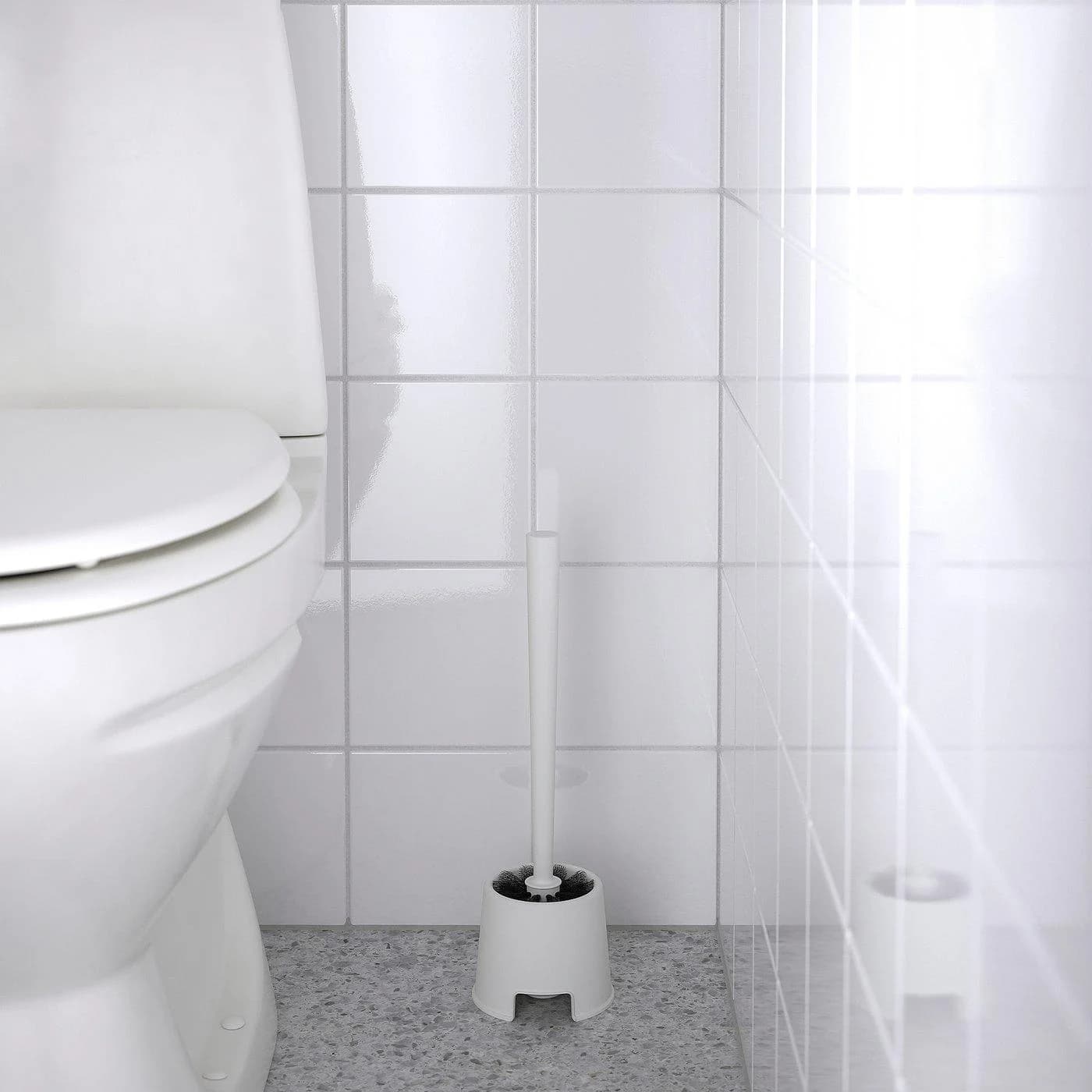 IKEA BOLMEN WC-Bürste/Halter Weiß Kunststoff