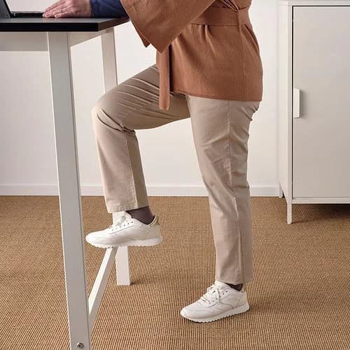 IKEA MITTZON Konferenztisch Schwarz-Weiß Eschenfurnier