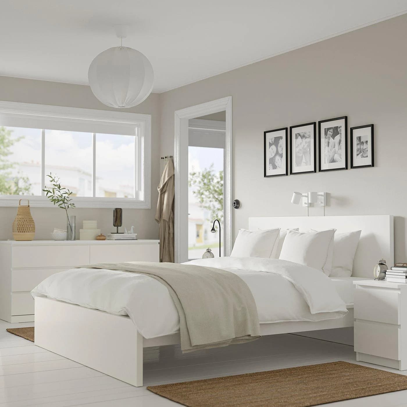 IKEA MALM Schlafzimmermöbel 4er-Set Weiß