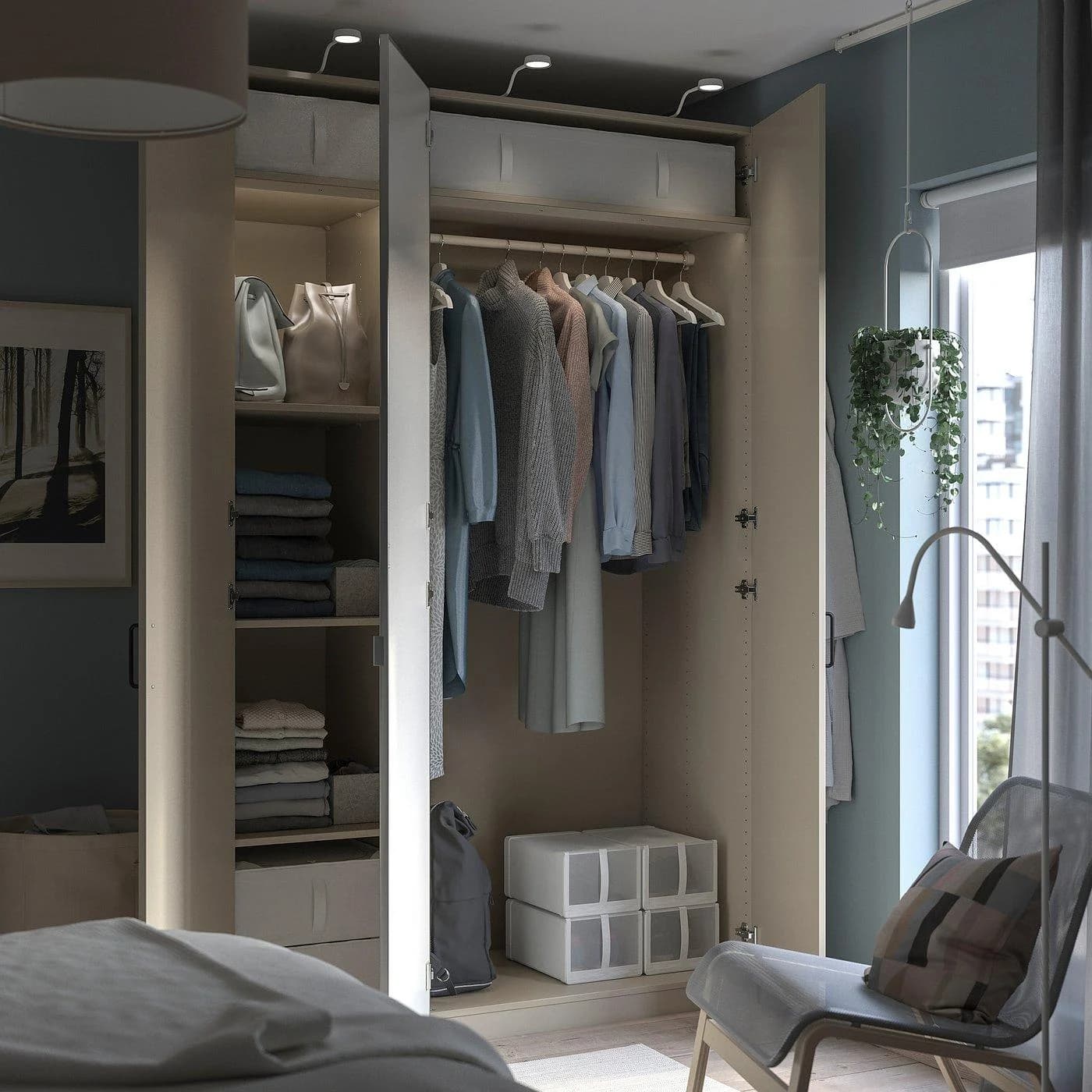 IKEA PAX Korpus Kleiderschrank Grau-Beige Faltkonstruktion