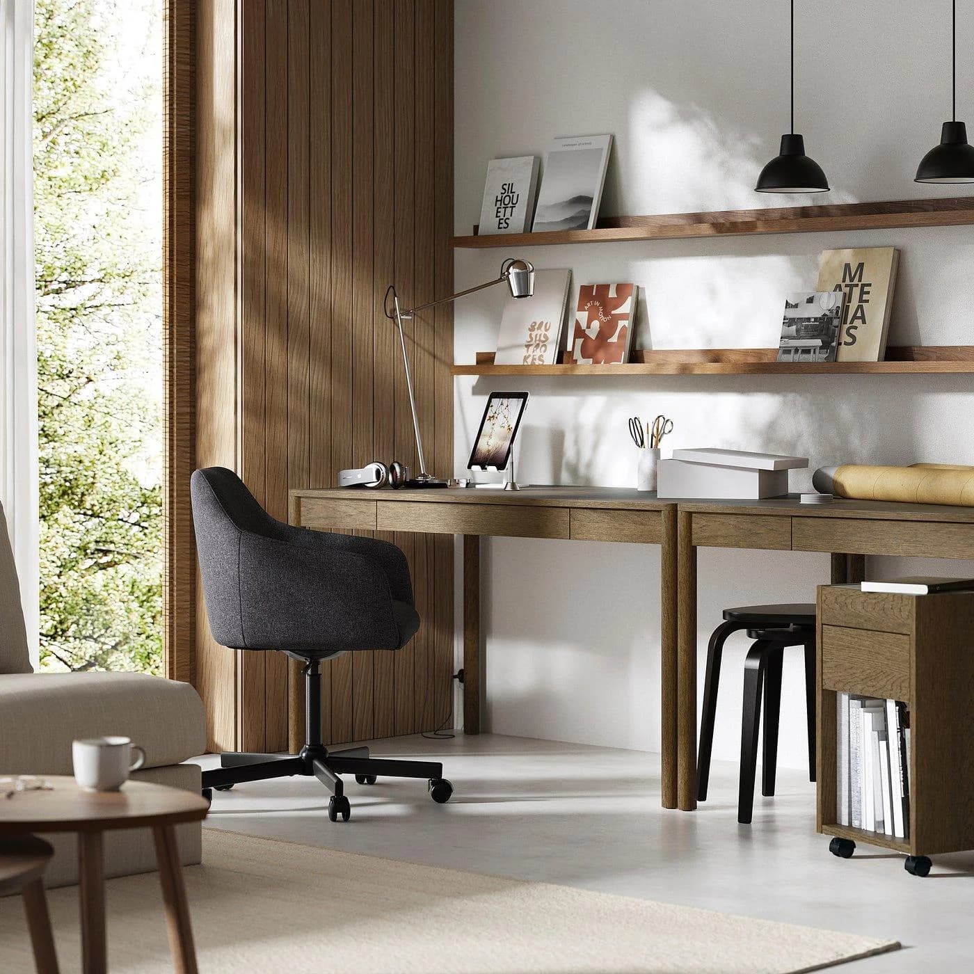 IKEA TONSTAD Schreibtisch Braun Gebeiztes Eichenfurnier