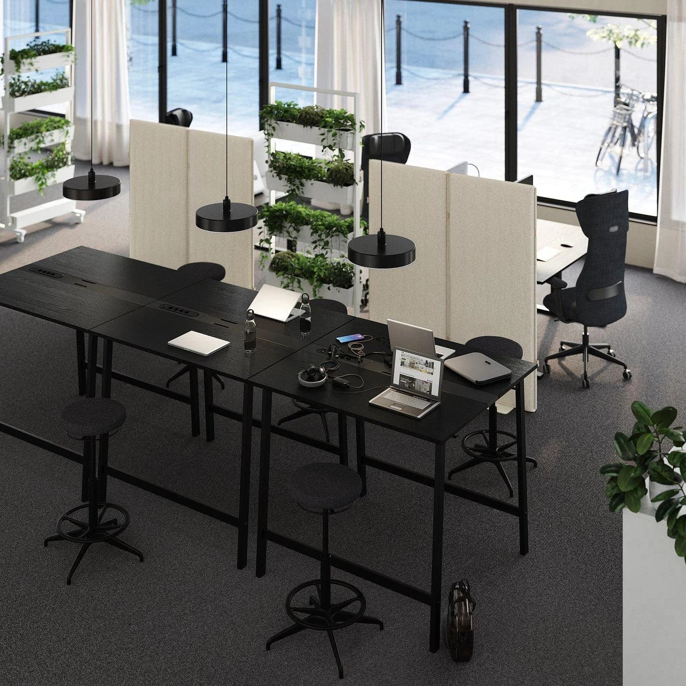 IKEA MITTZON Konferenztisch Schwarz