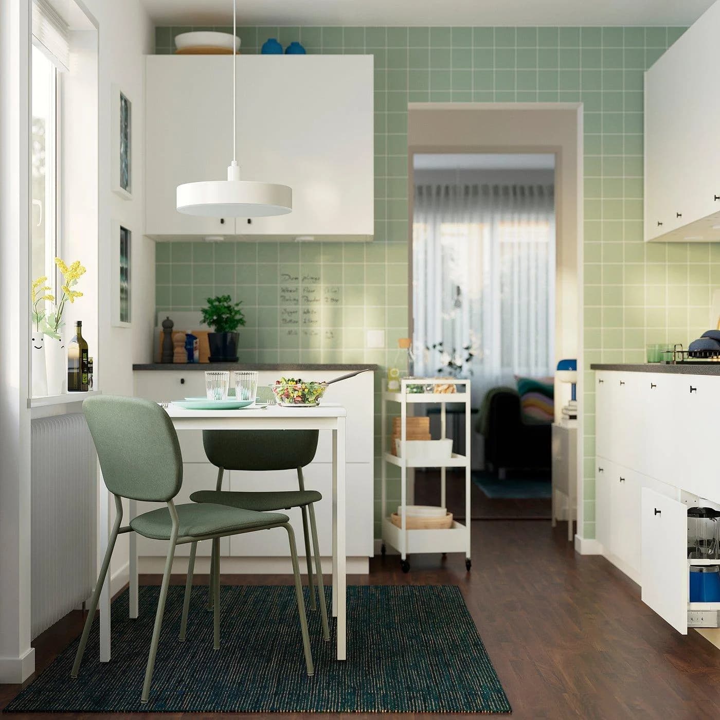 IKEA VIHALS Stuhl Grün Gepolstert