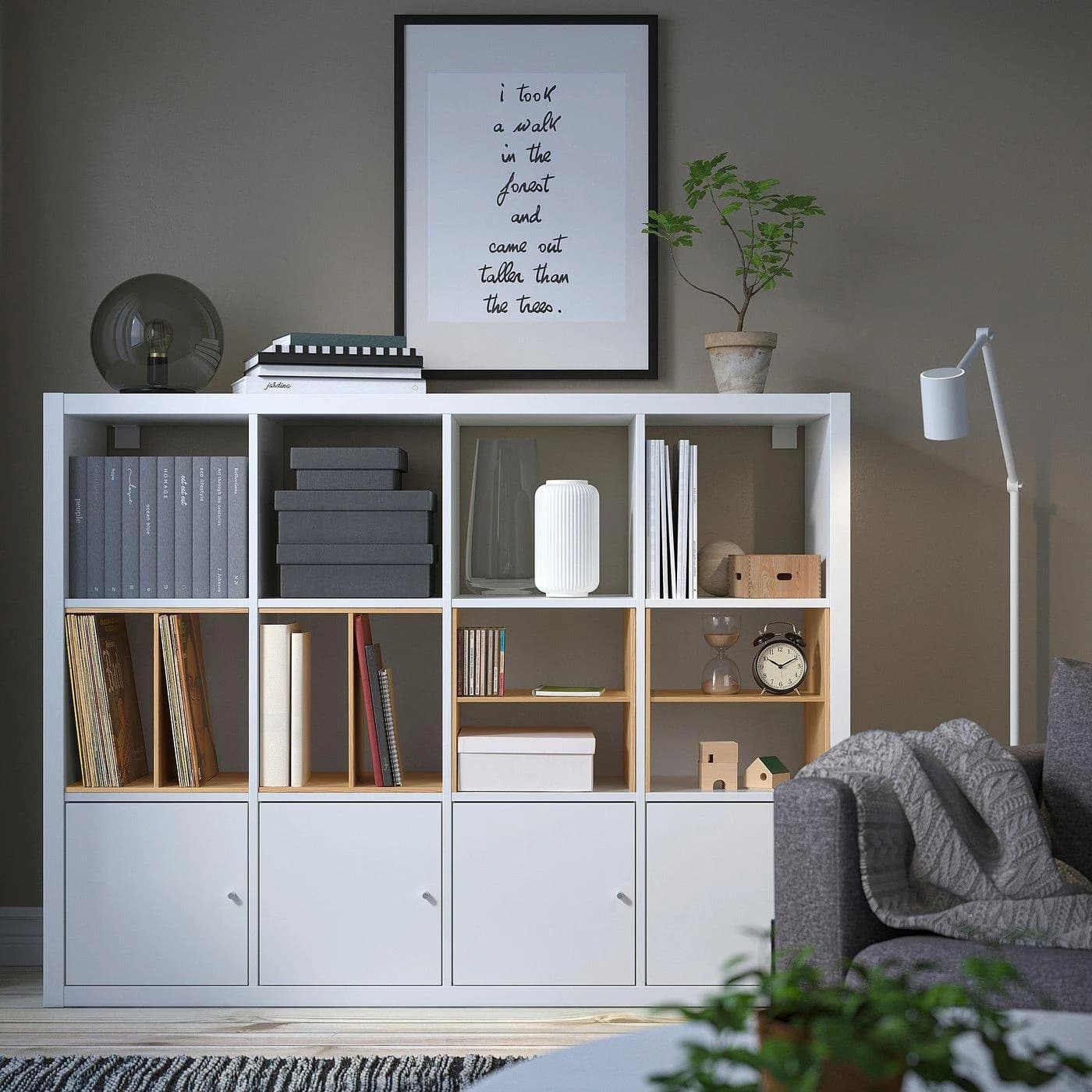 IKEA KALLAX Einsatz mit 1 Boden Kiefernholz