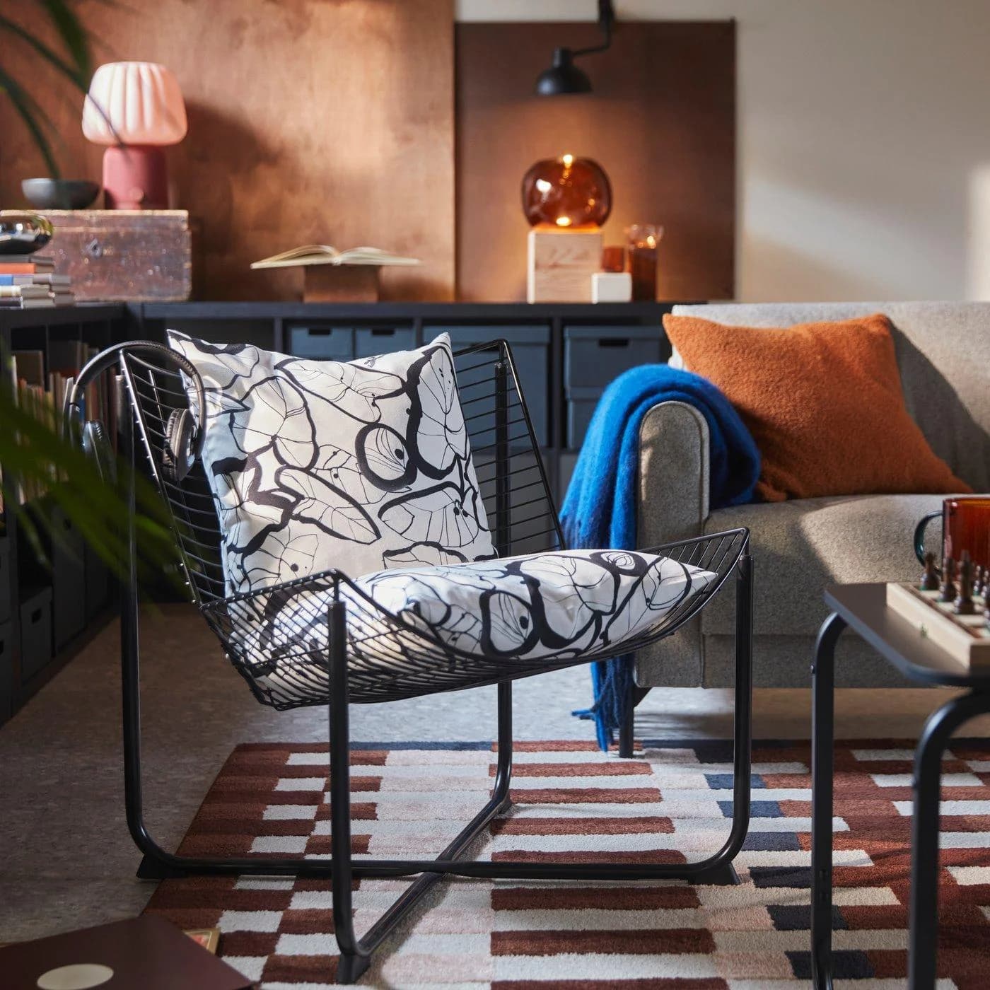 IKEA SKÅLBODA Sessel Schwarz Schalenform