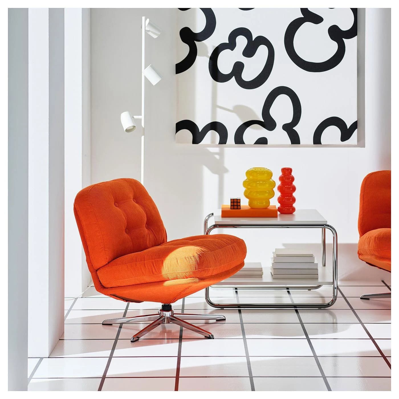 IKEA DYVLINGE Drehsessel Orange Retro Design