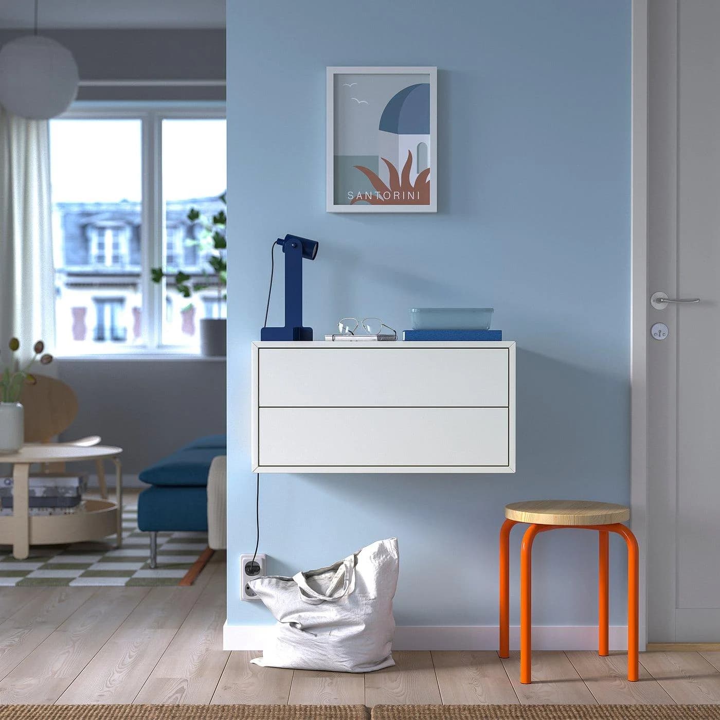 IKEA EKET Aufbewahrungskombination mit 2 Schubladen weiß