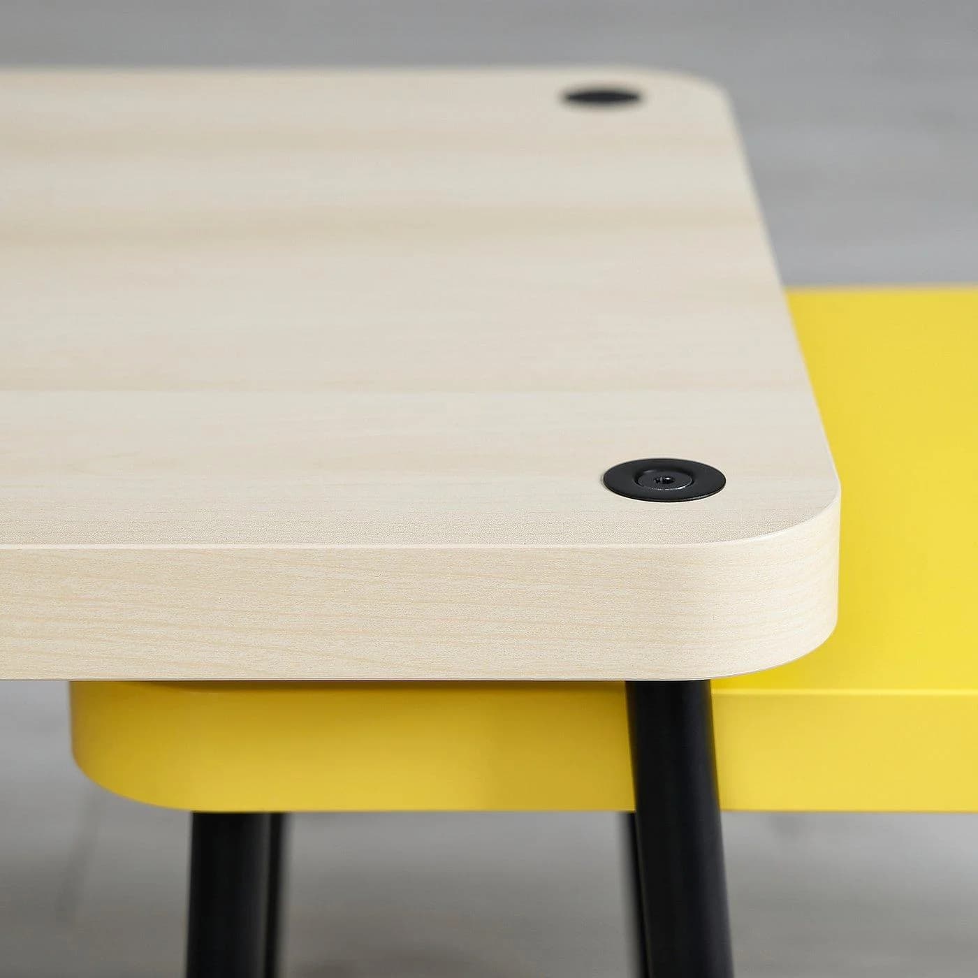 IKEA SONHULT Satztische 2 St. Gelb Birkenachbildung