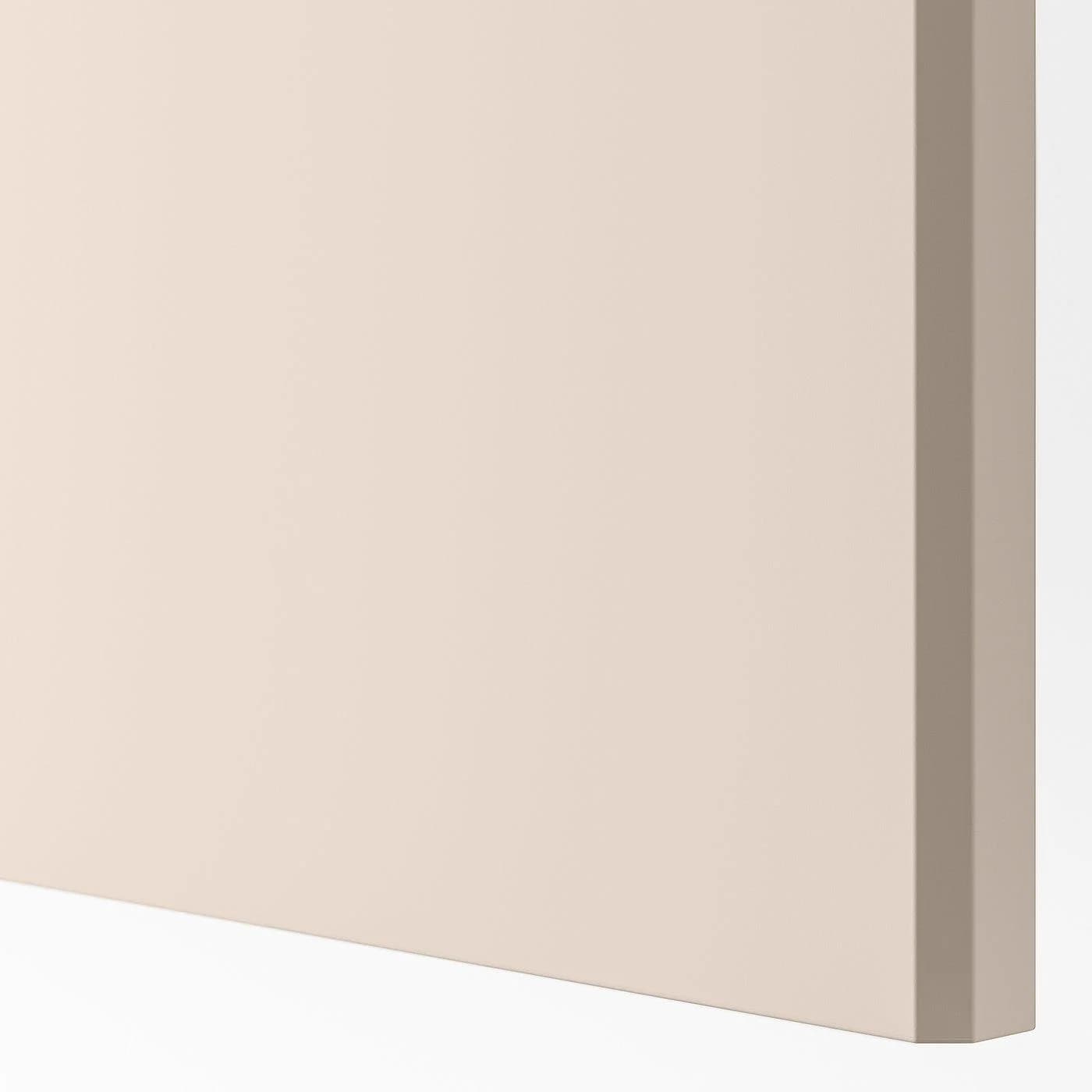 IKEA PAX / REINSVOLL/ÅHEIM Schrankkombination Weiß/Graubeige mit Vorhang